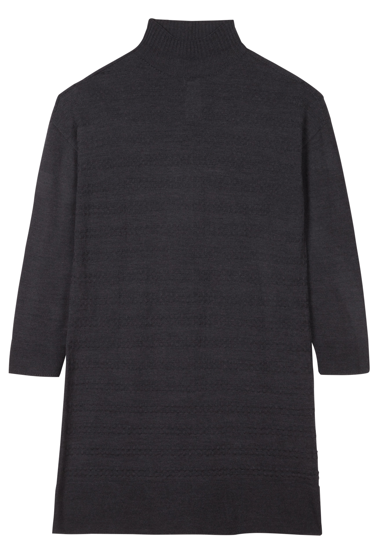 Trui-jurk met opstaande kraag | scheerwolblend PERSONA by Marina Rinaldi Grijs