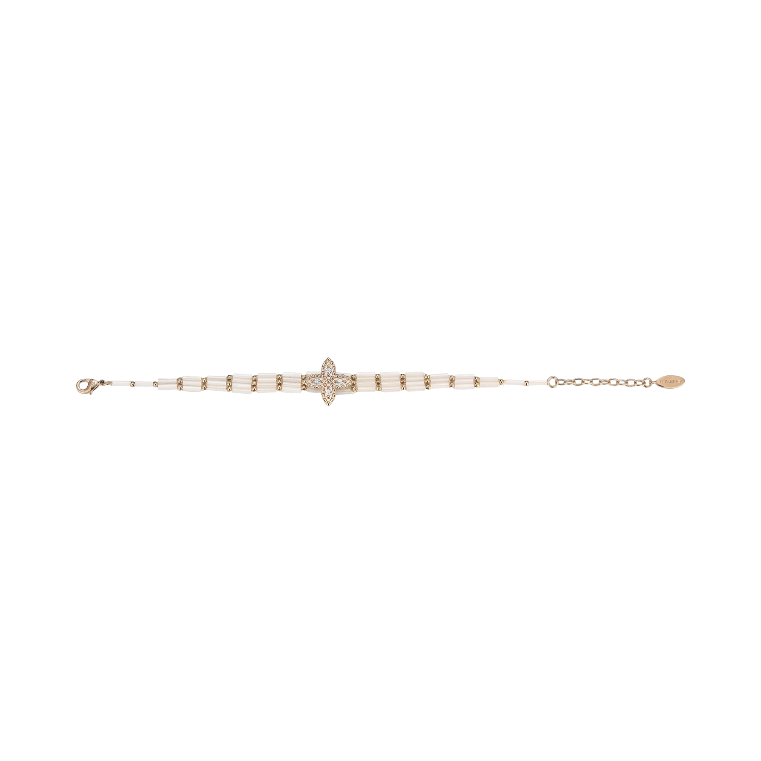 Gilt brass choker HIPANEMA White