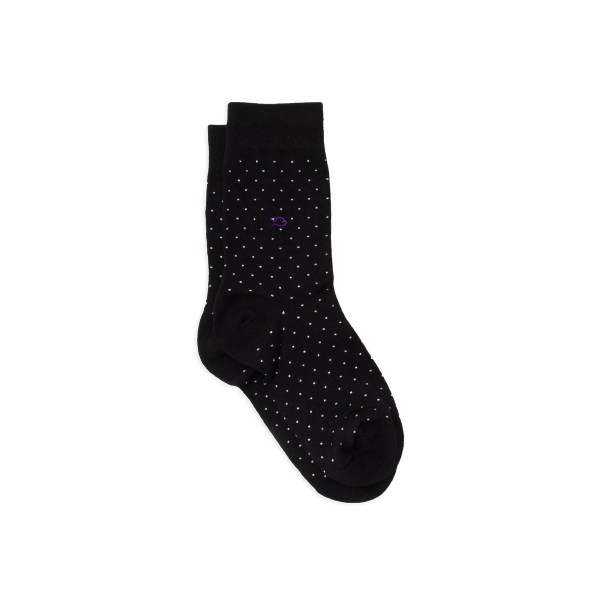 Combed cotton socks with polka dots BILLYBELT Black