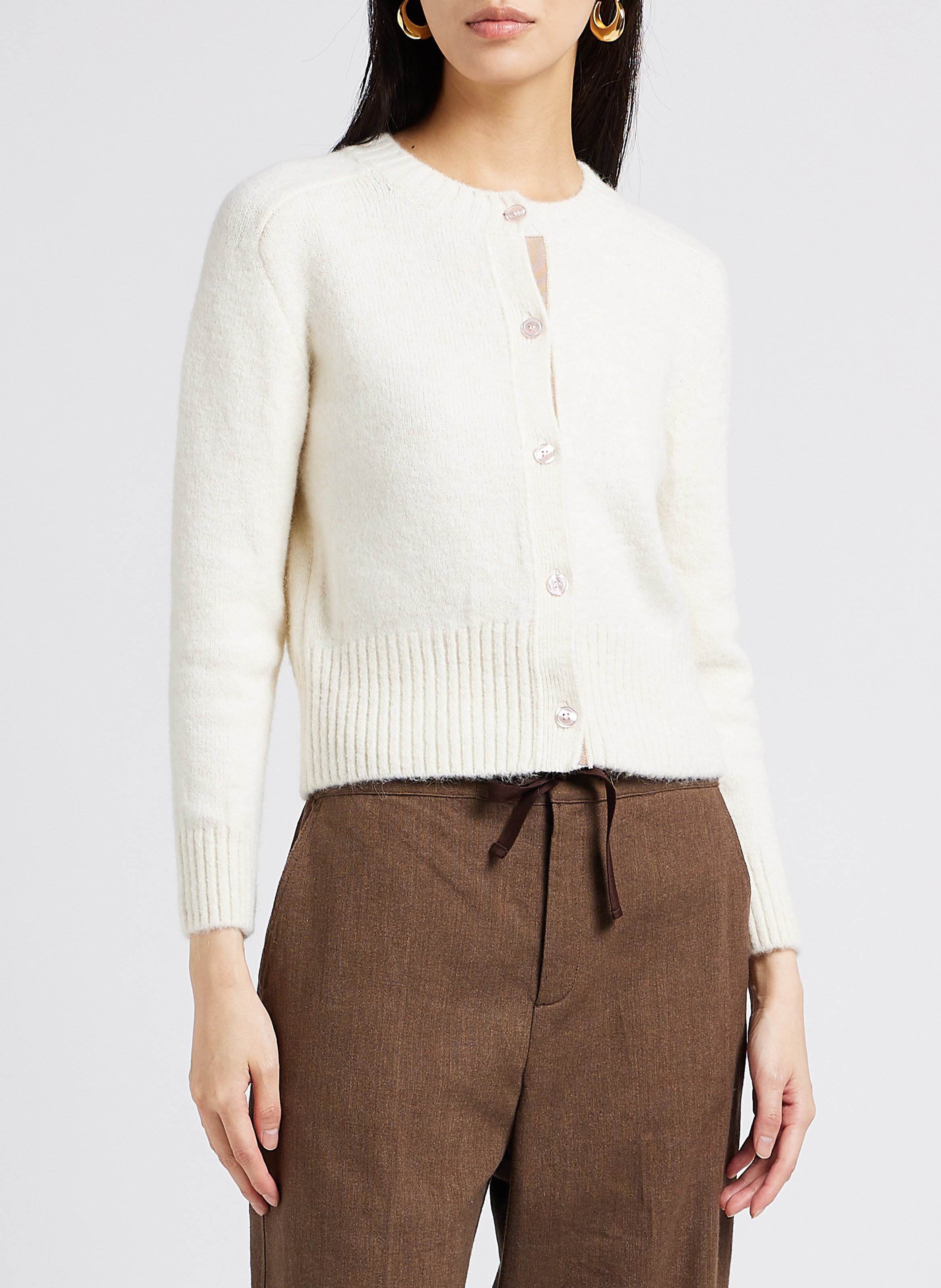 Gilet court boutonné  SOEUR Beige