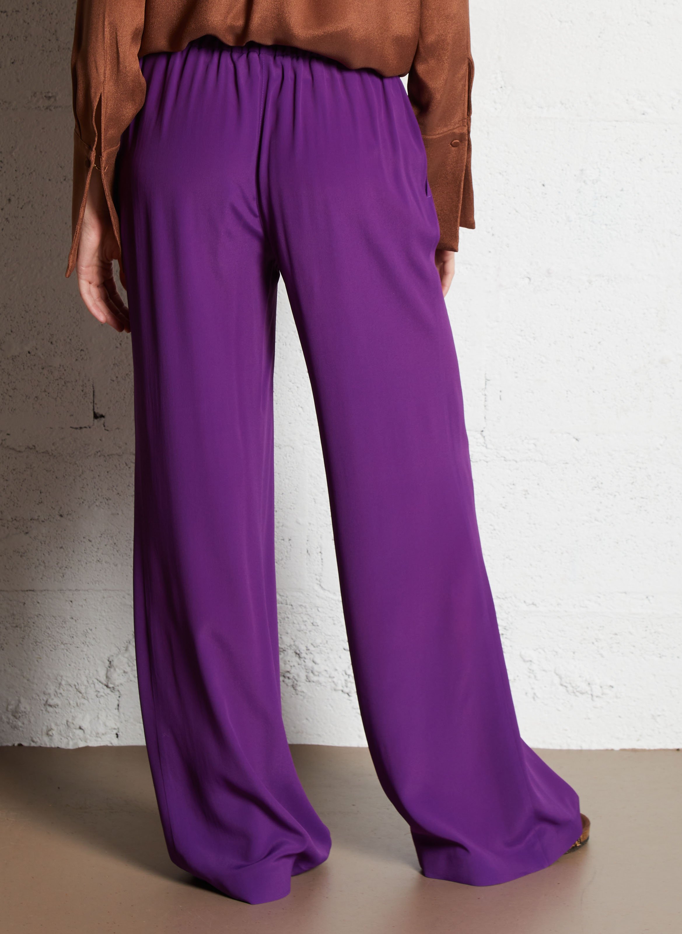 Pantalon droit fluide MOMONI Violet
