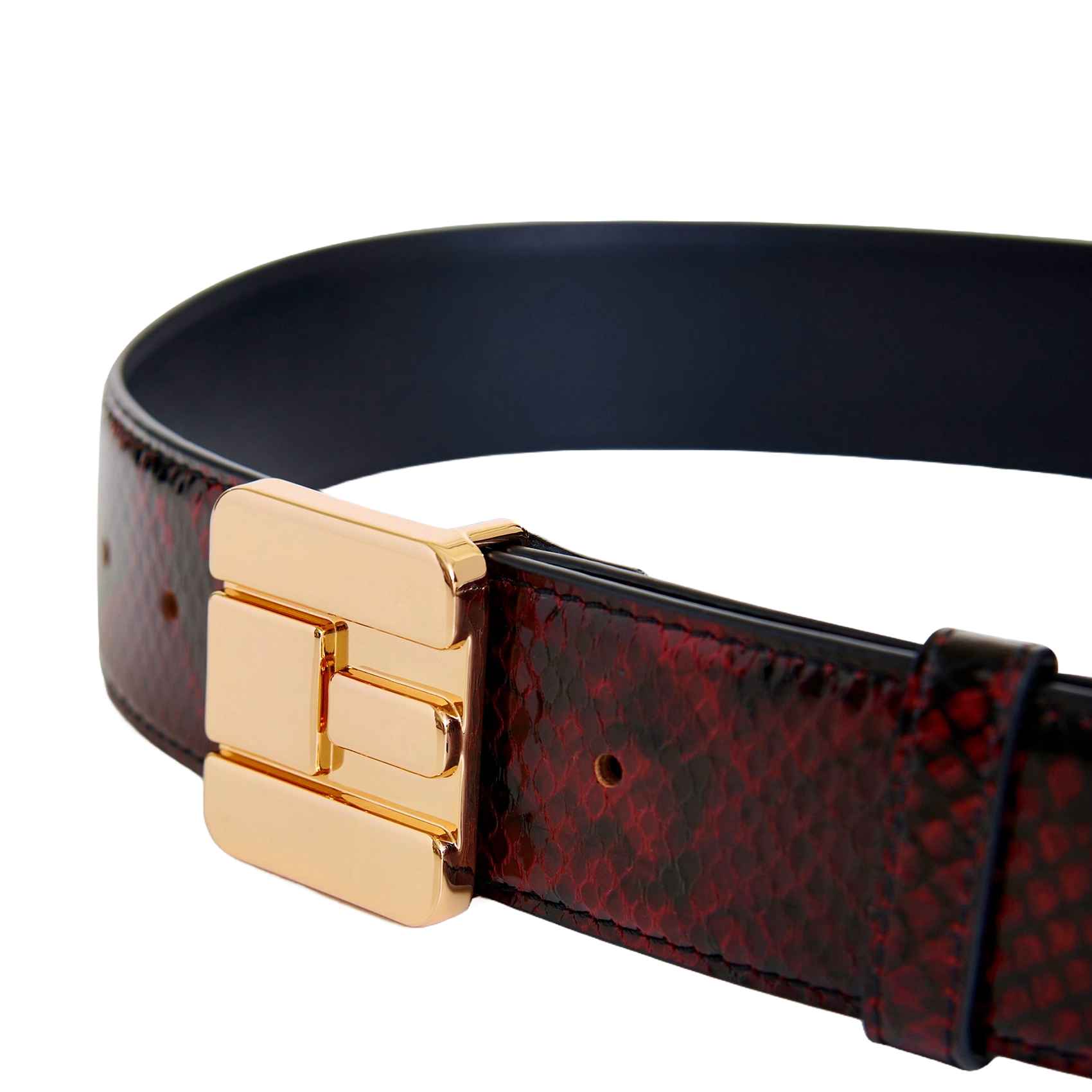 Ceinture en cuir imprimé ESSENTIEL ANTWERP Rouge
