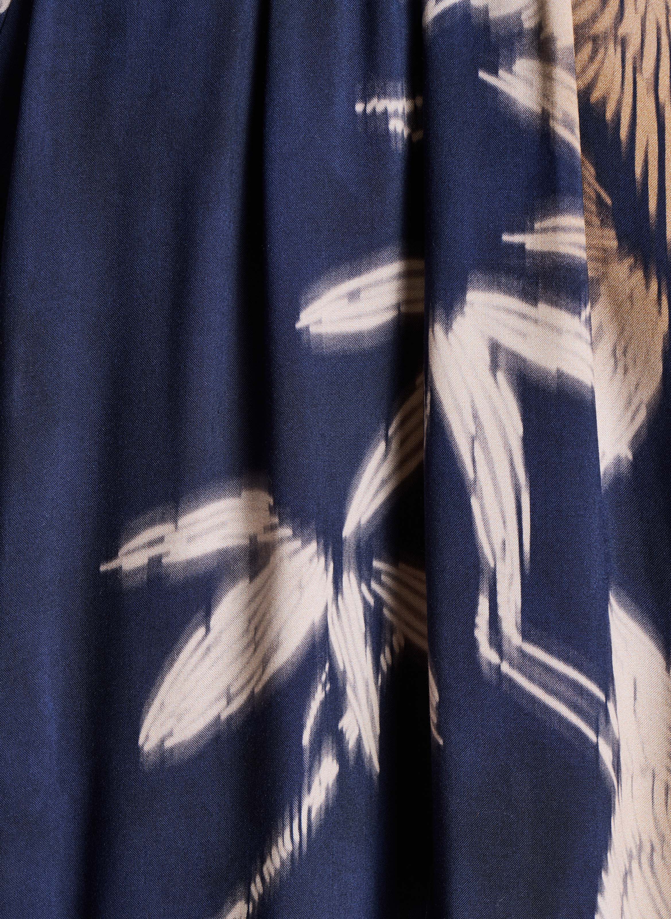 Chemise ample col rond imprimée LA FEE MARABOUTEE Bleu