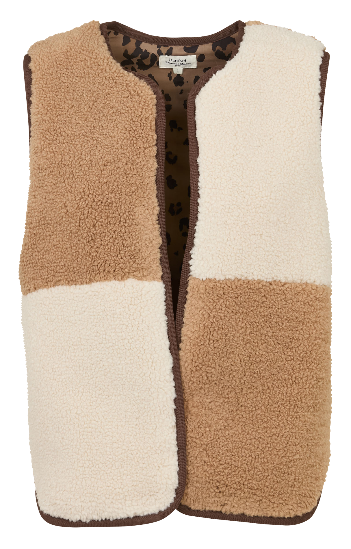 Gilet sherpa col rond  HARTFORD Multicolore