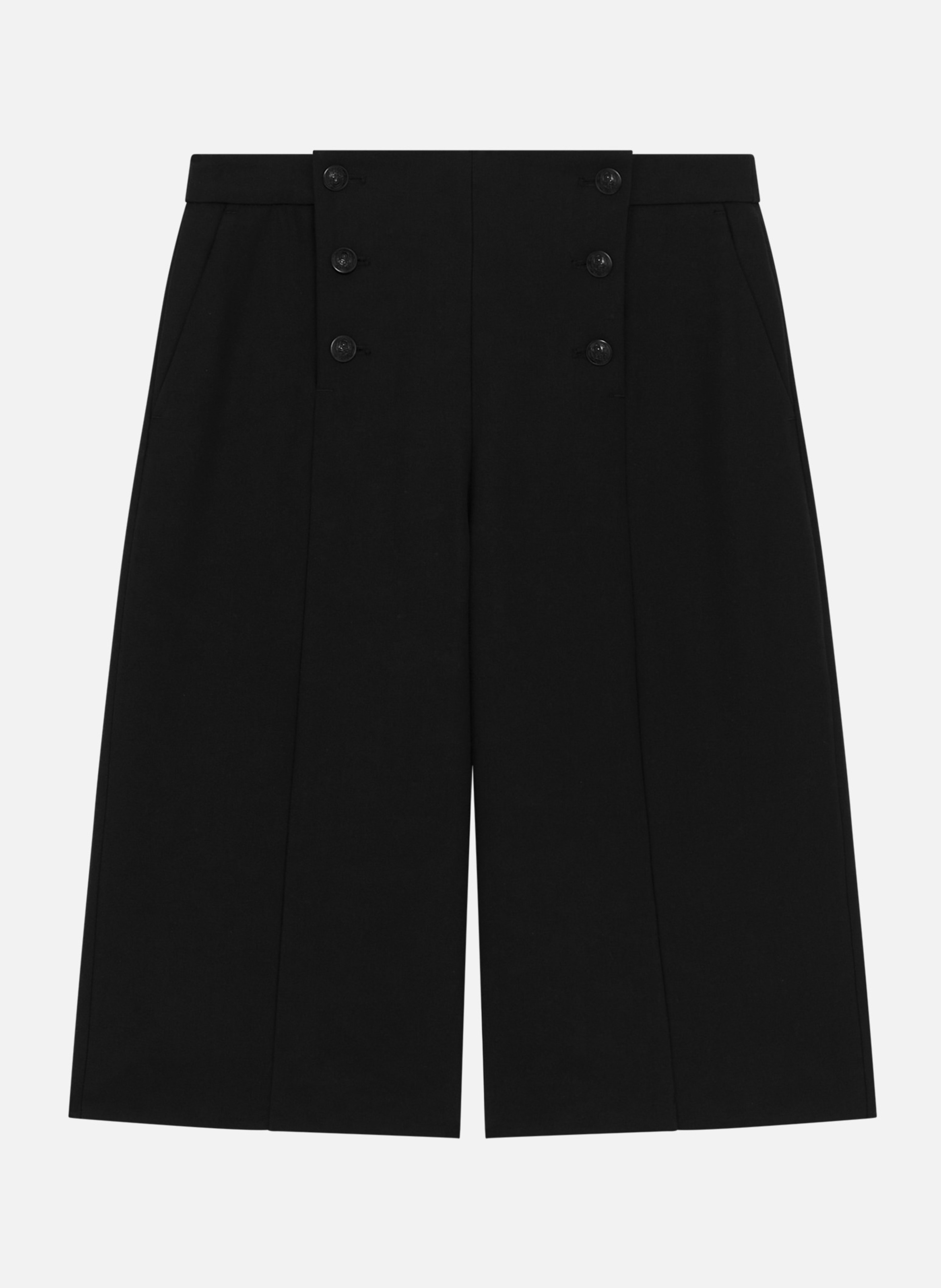 Wide leg high-waisted culottes THE KOOPLES Black