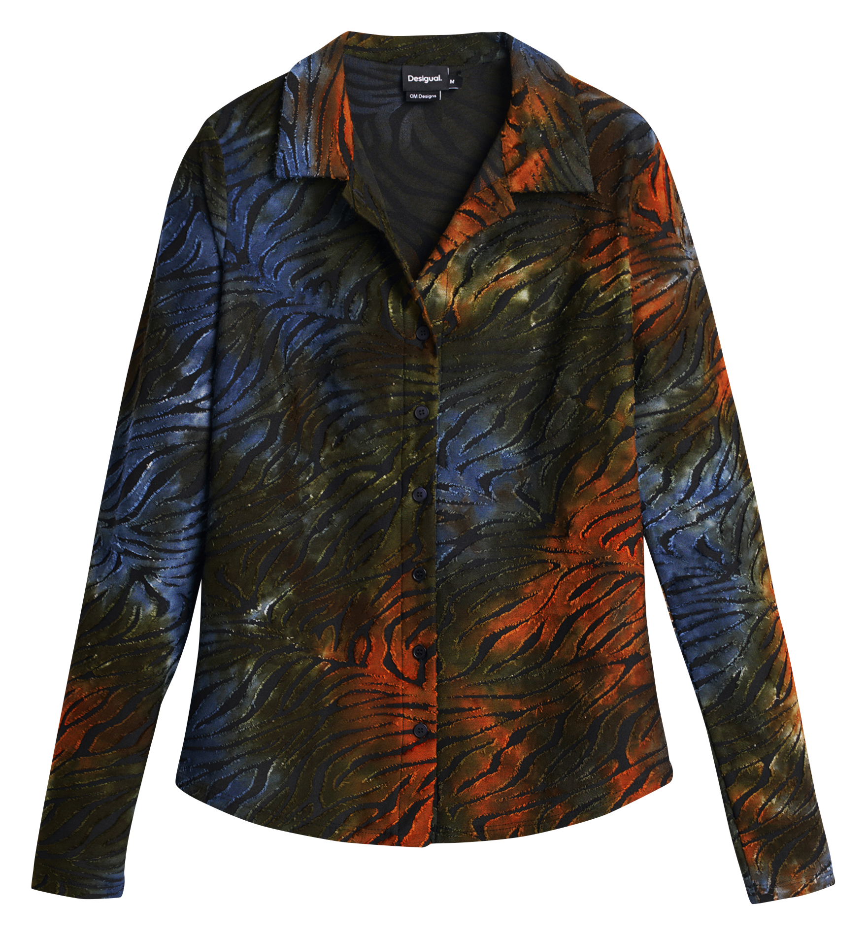 Camicia diritta con stampa animalier DESIGUAL Verde
