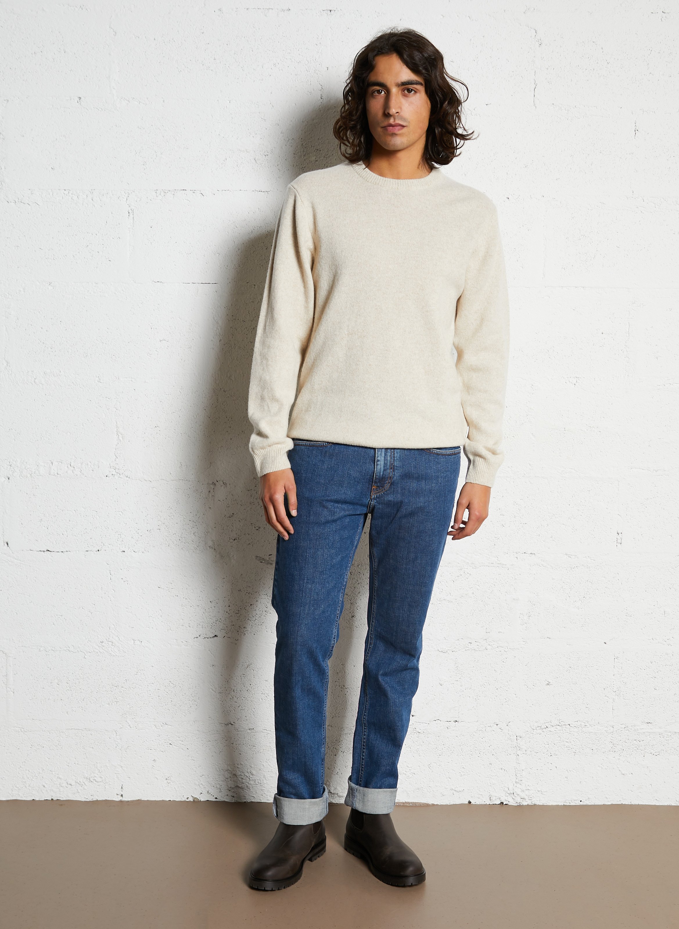 Alpaca wool sweater CASUAL FRIDAY Beige