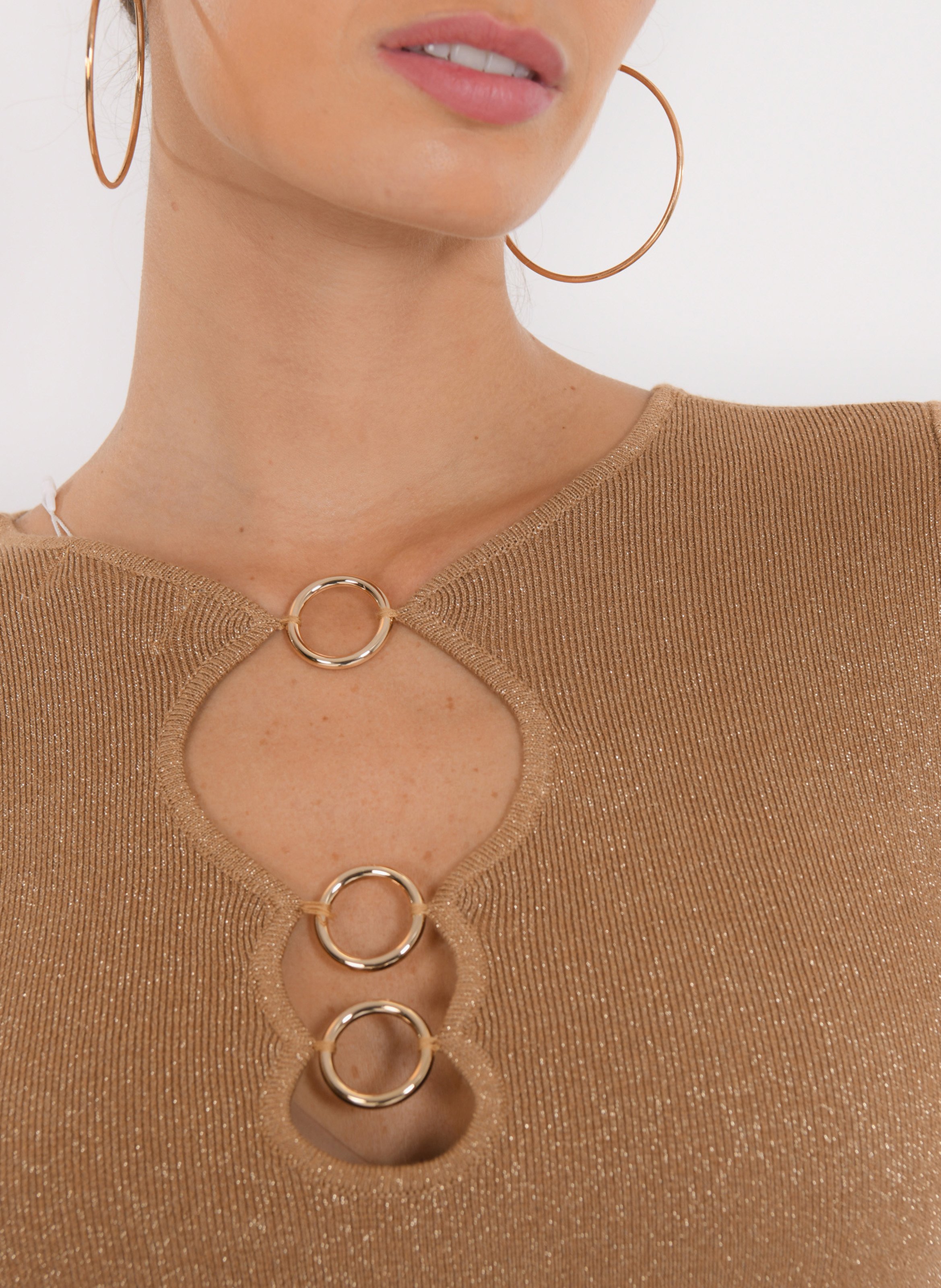 Top met lange mouwen en pailletten KOOKAI Goudkleurig