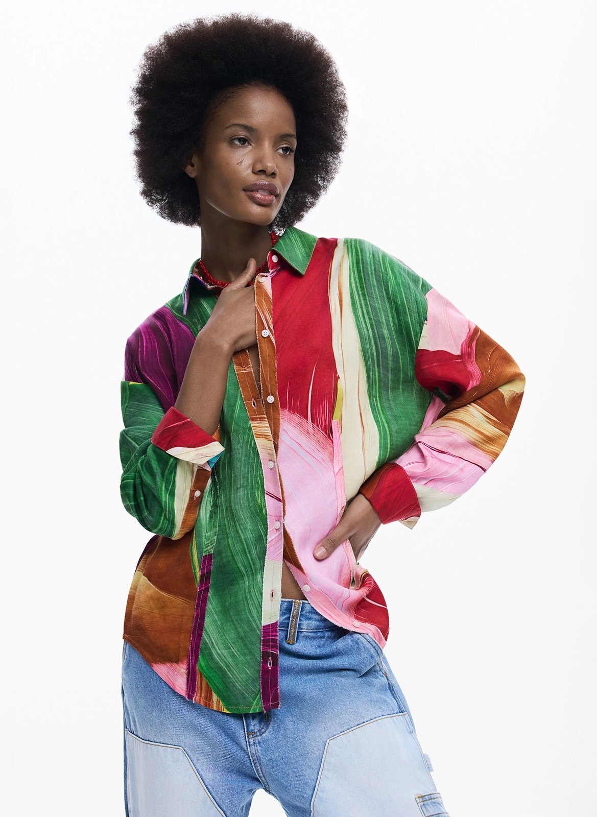 Chemise droite imprimée  DESIGUAL Multicolore