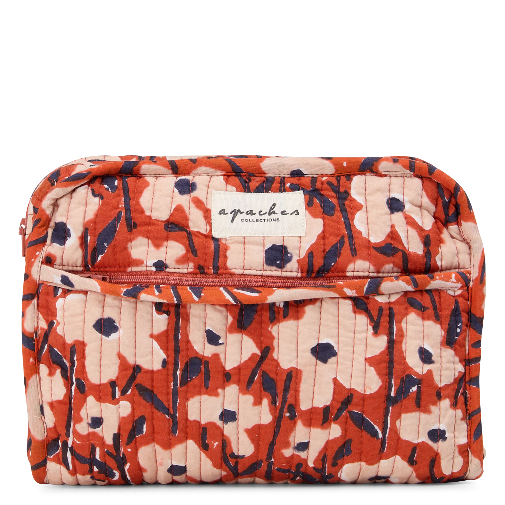Cotton pouch with floral print APACHES COLLECTIONS Orange