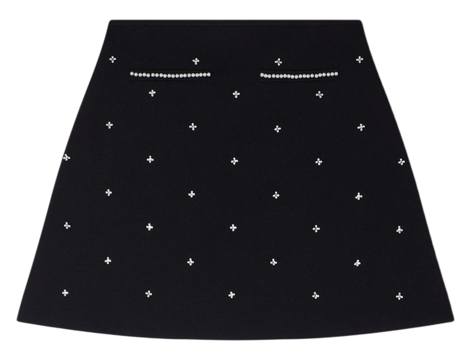 Jupe courte à strass SANDRO Noir