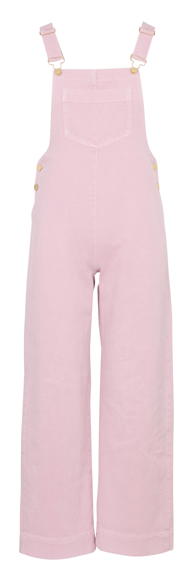 Salopette large en denim uni DES PETITS HAUTS Rose