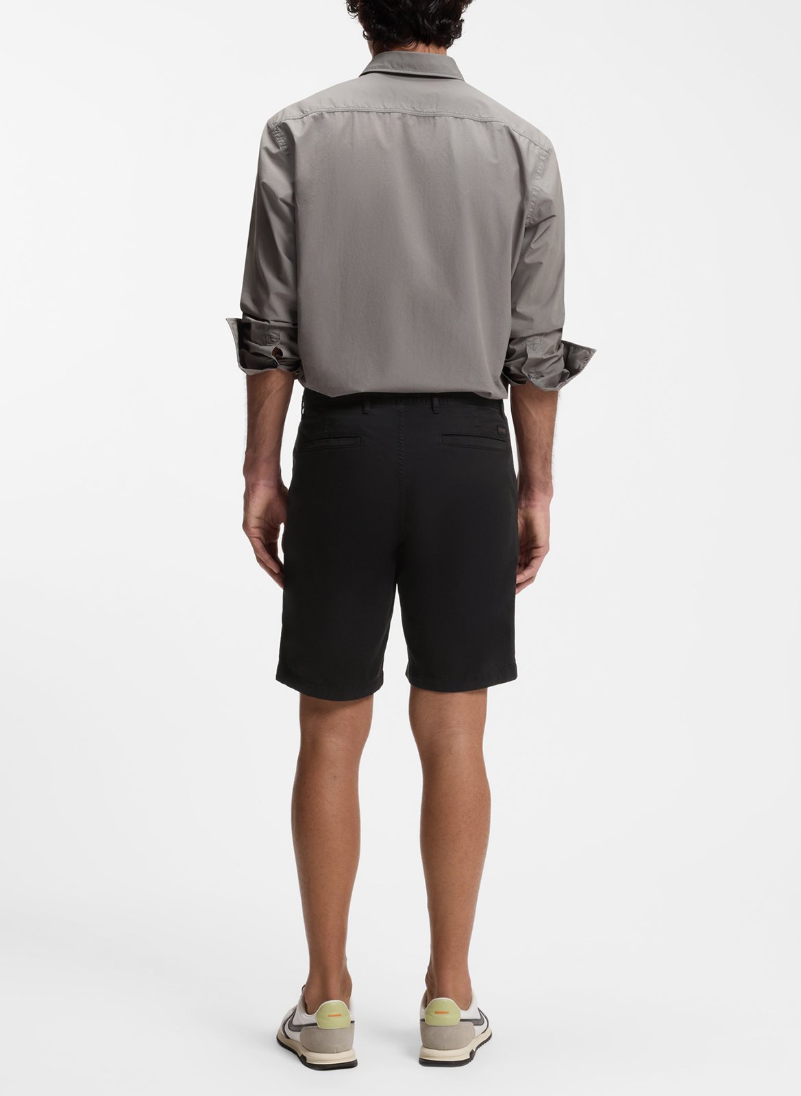 Straight cotton-blend shorts BOSS Black