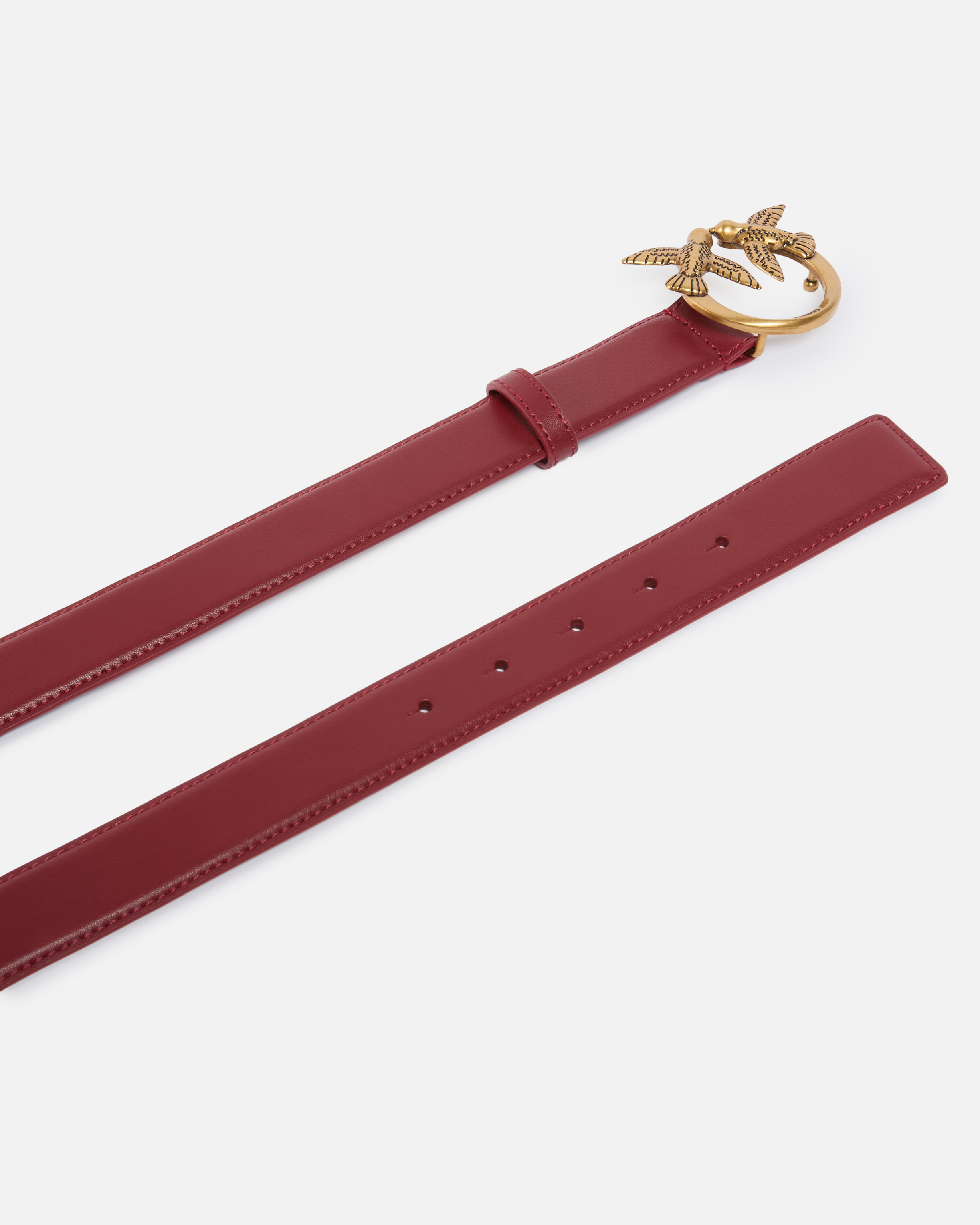 Love birds leather belt 3cm PINKO Red