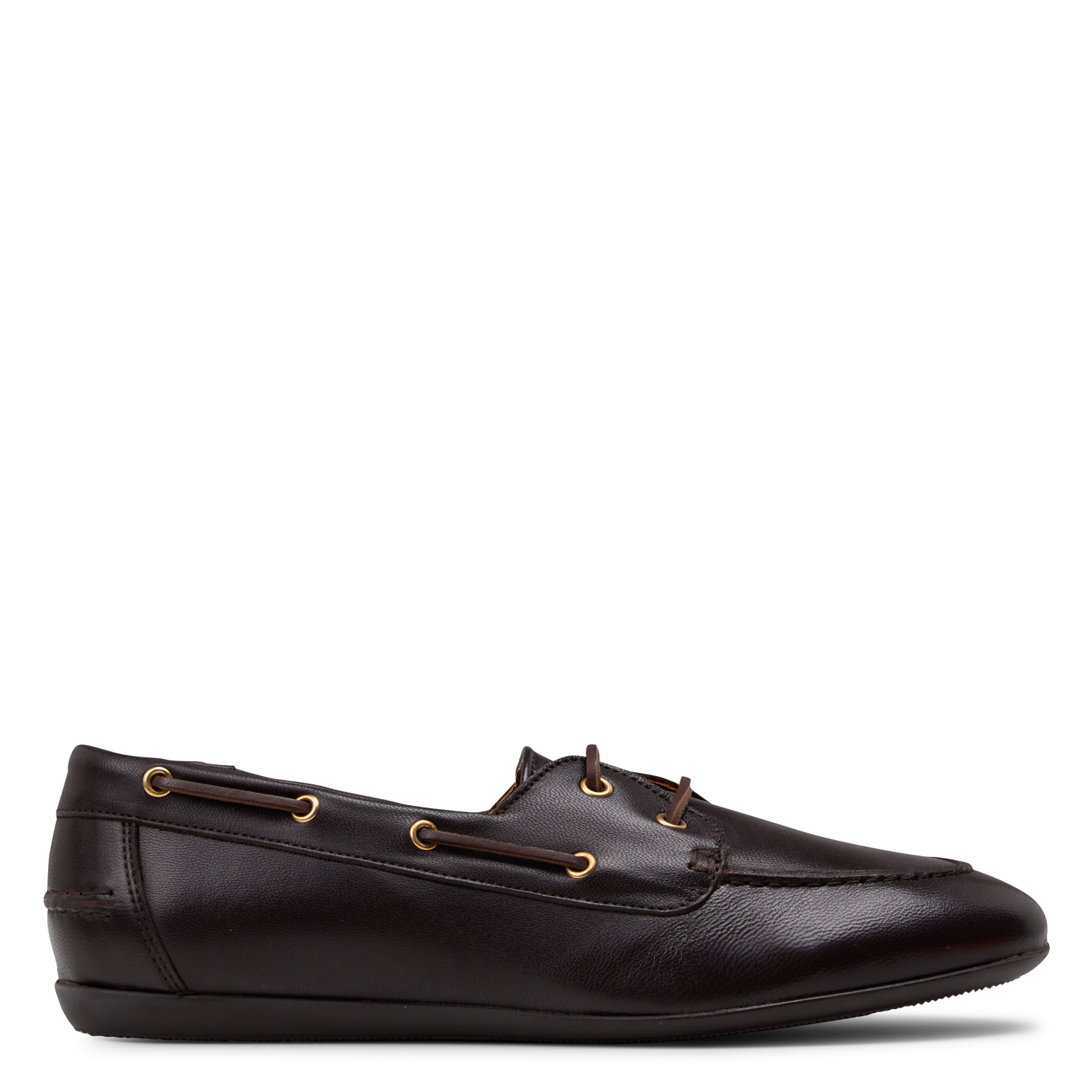 Solid leather boat shoes BOBBIES Brown