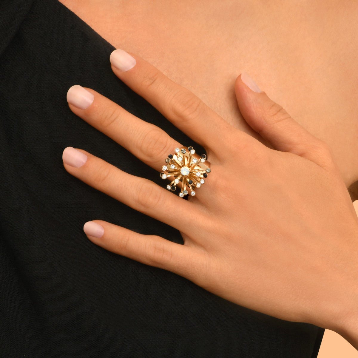 Adjustable medium ring SATELLITE PARIS Black