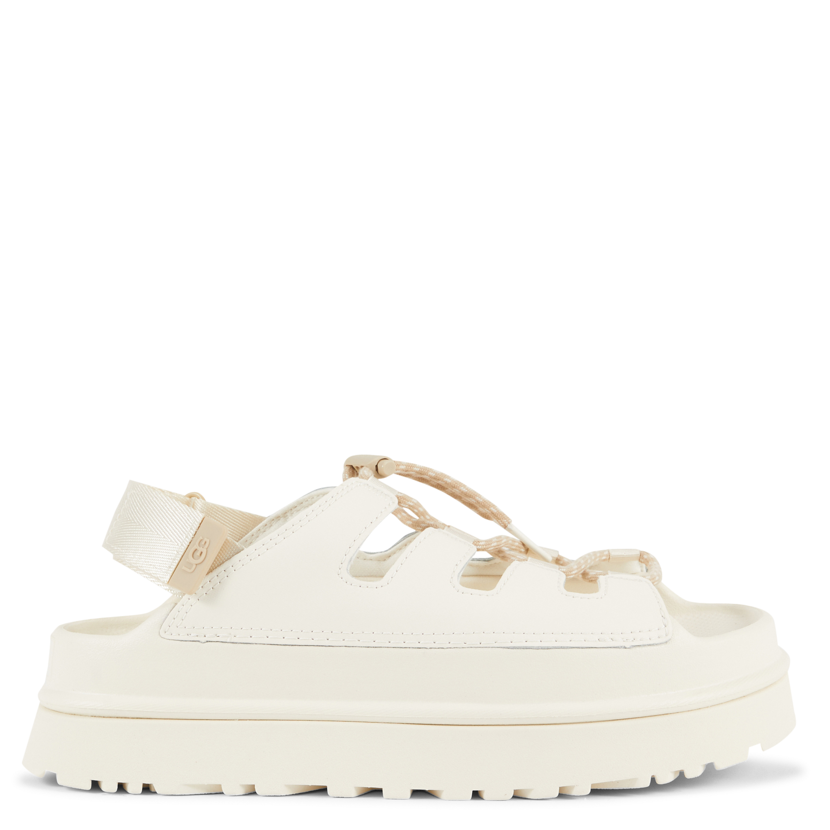 Sandalen aus Leder-Mix mit Keilabsatz UGG Weiss