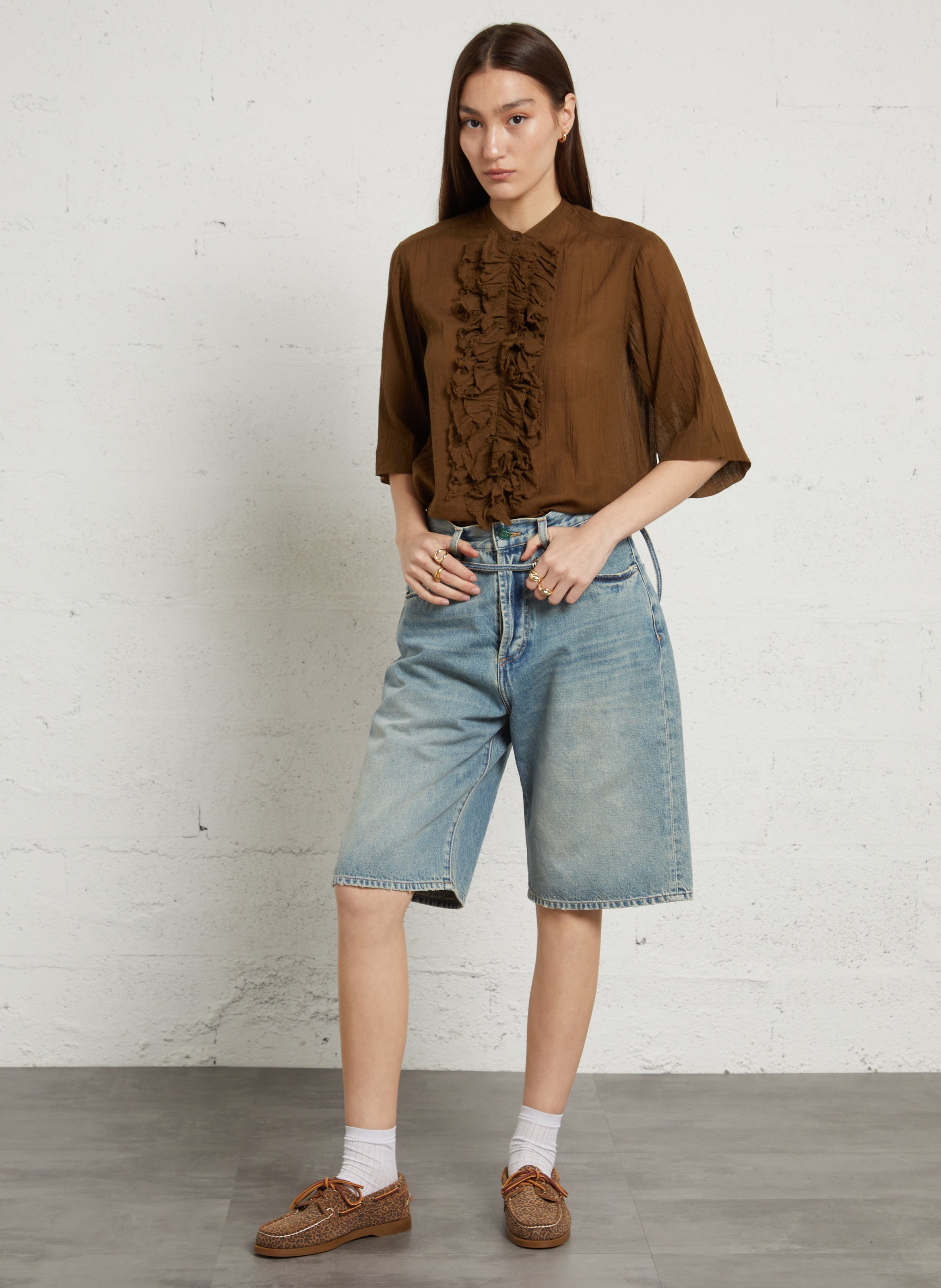 Leoparden-Wildleder-Bootsschuhe SEBAGO Mehrfarbig