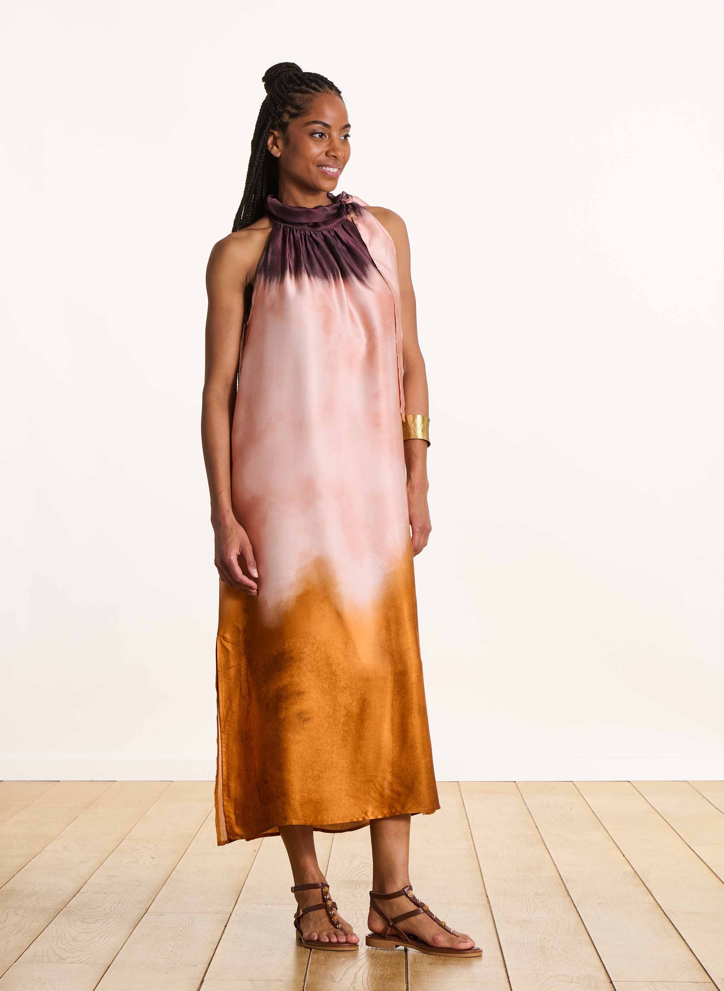 Robe midi tie and dye LA FEE MARABOUTEE Rose