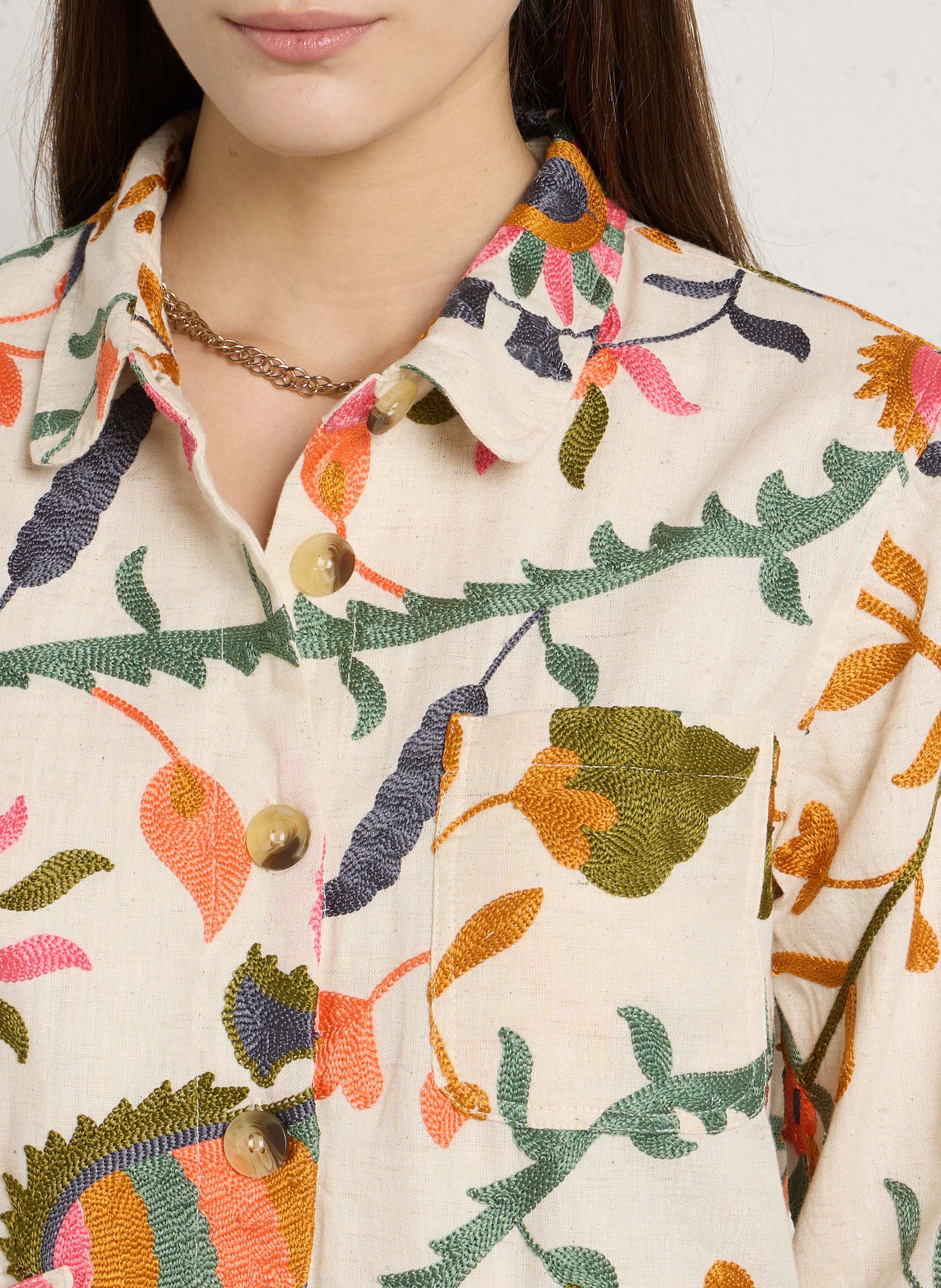 Cotton jacket with classic collar LA PETITE ETOILE Multicolored