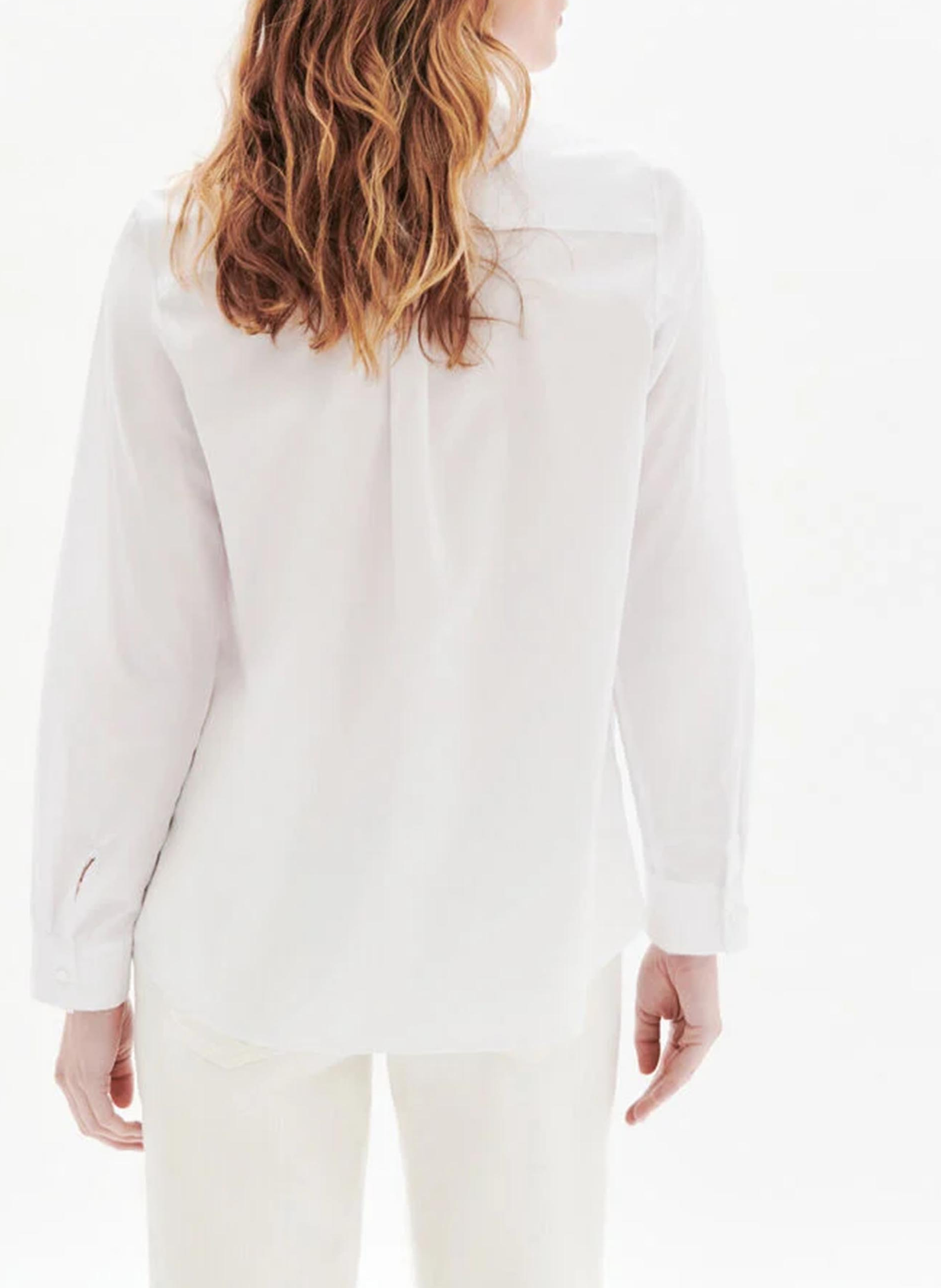 Fitted cotton shirt with classic collar CAROLL White