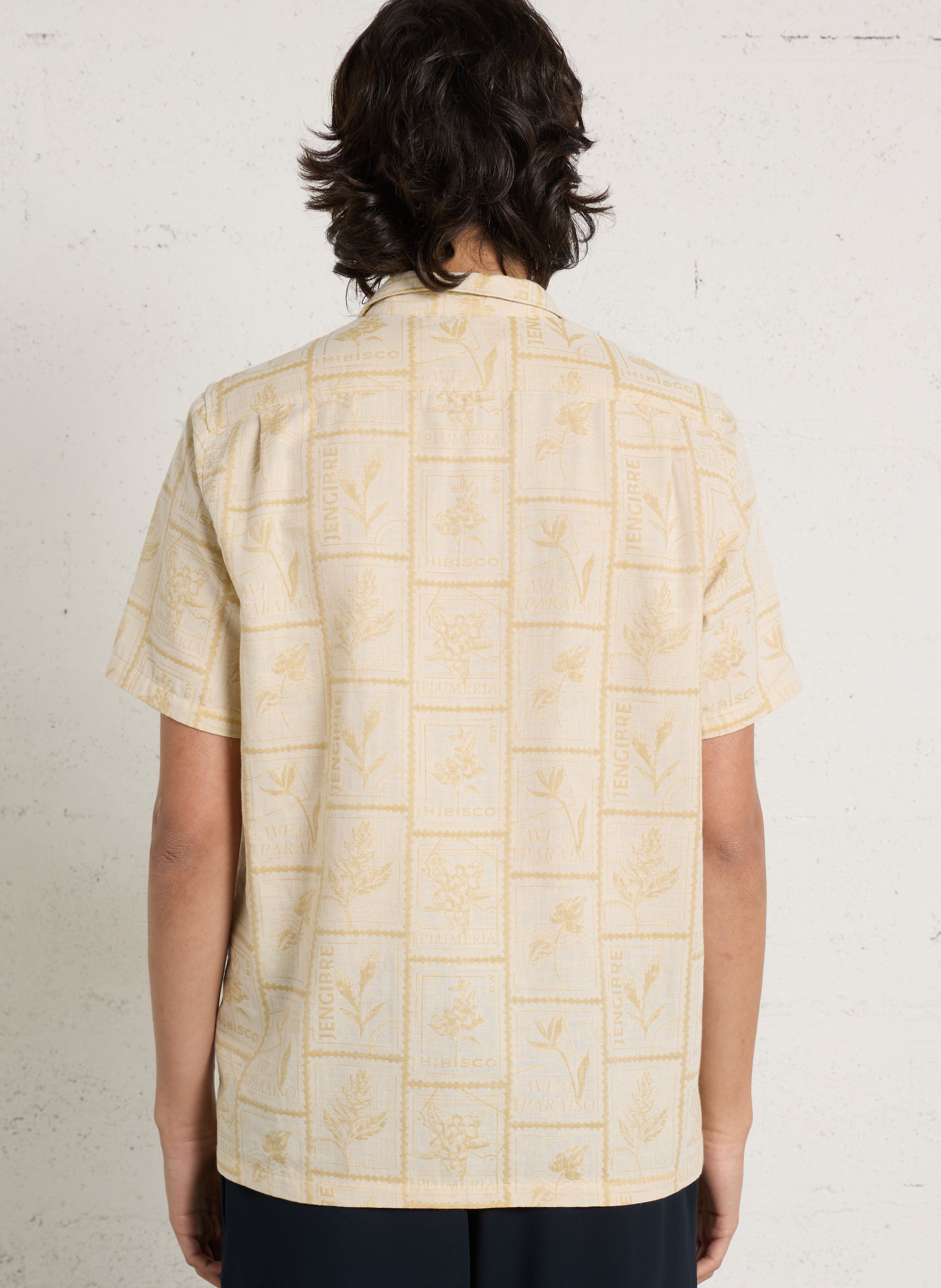 Chemise droite en coton IKKS Jaune