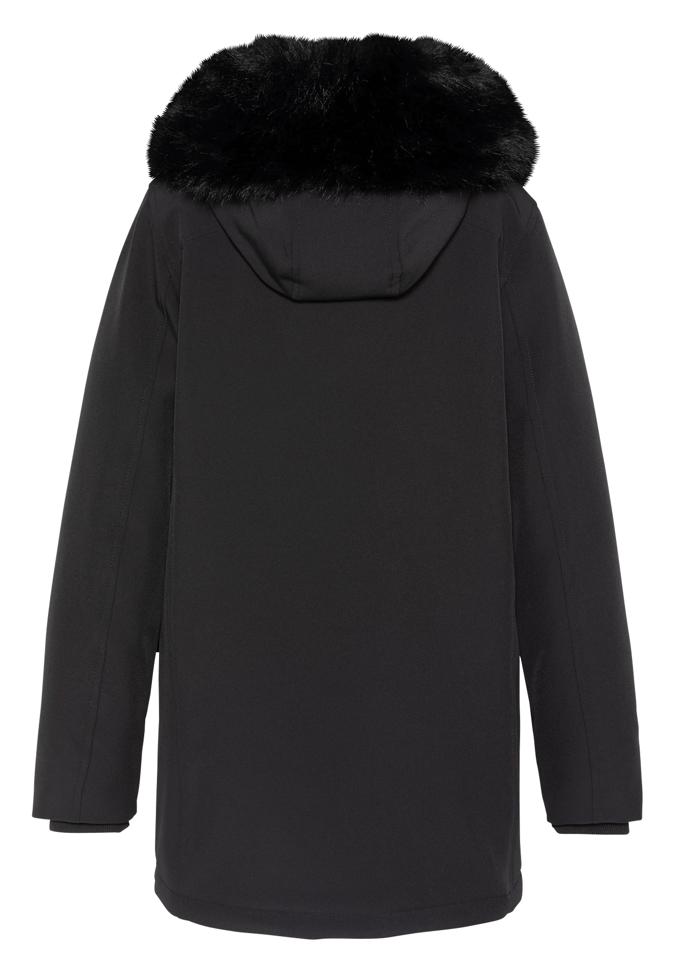 Parka droite col à capcuhe SCHOTT Noir