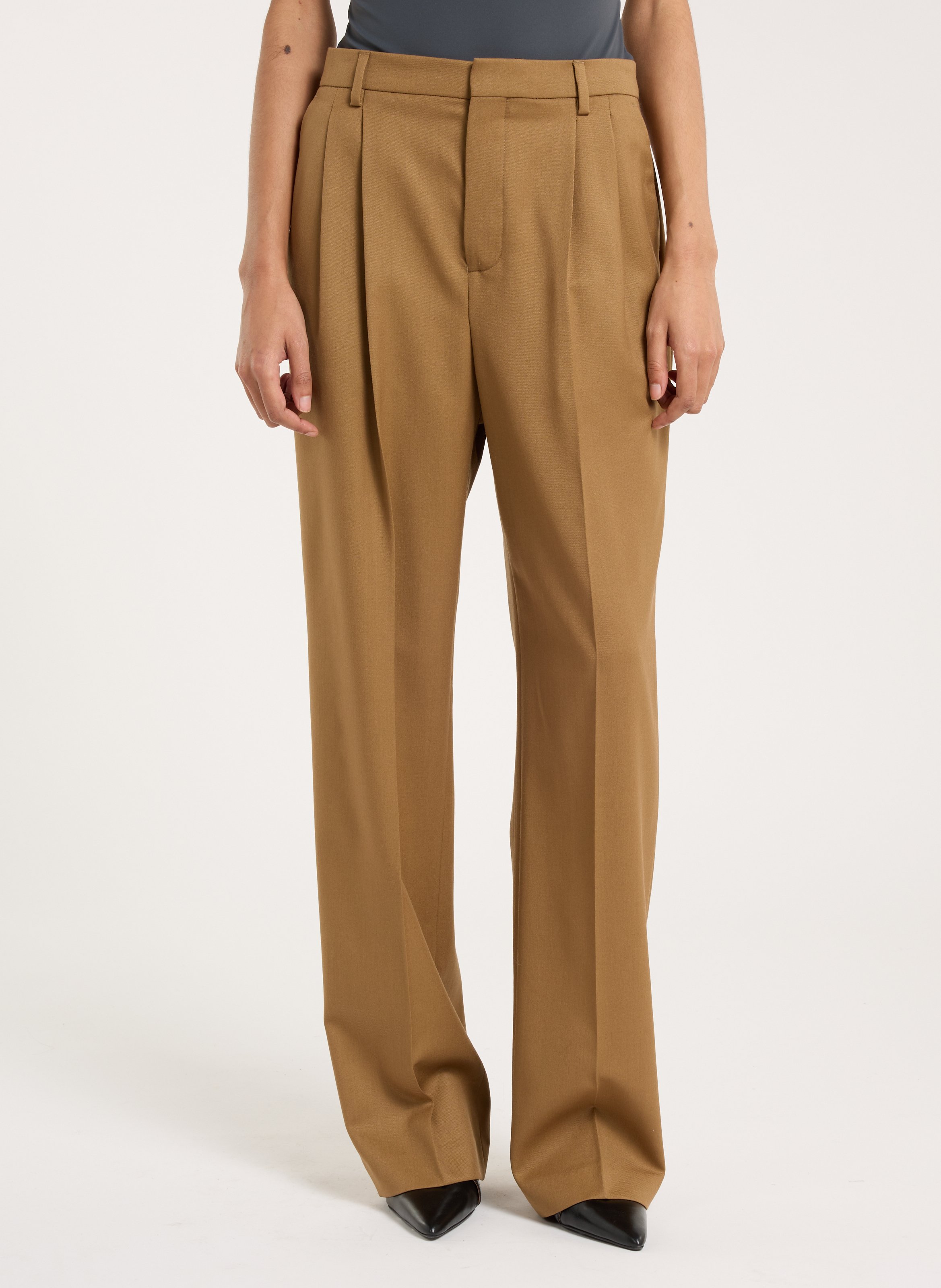 Pantalon large à pinces  SAISON 1865 Marron