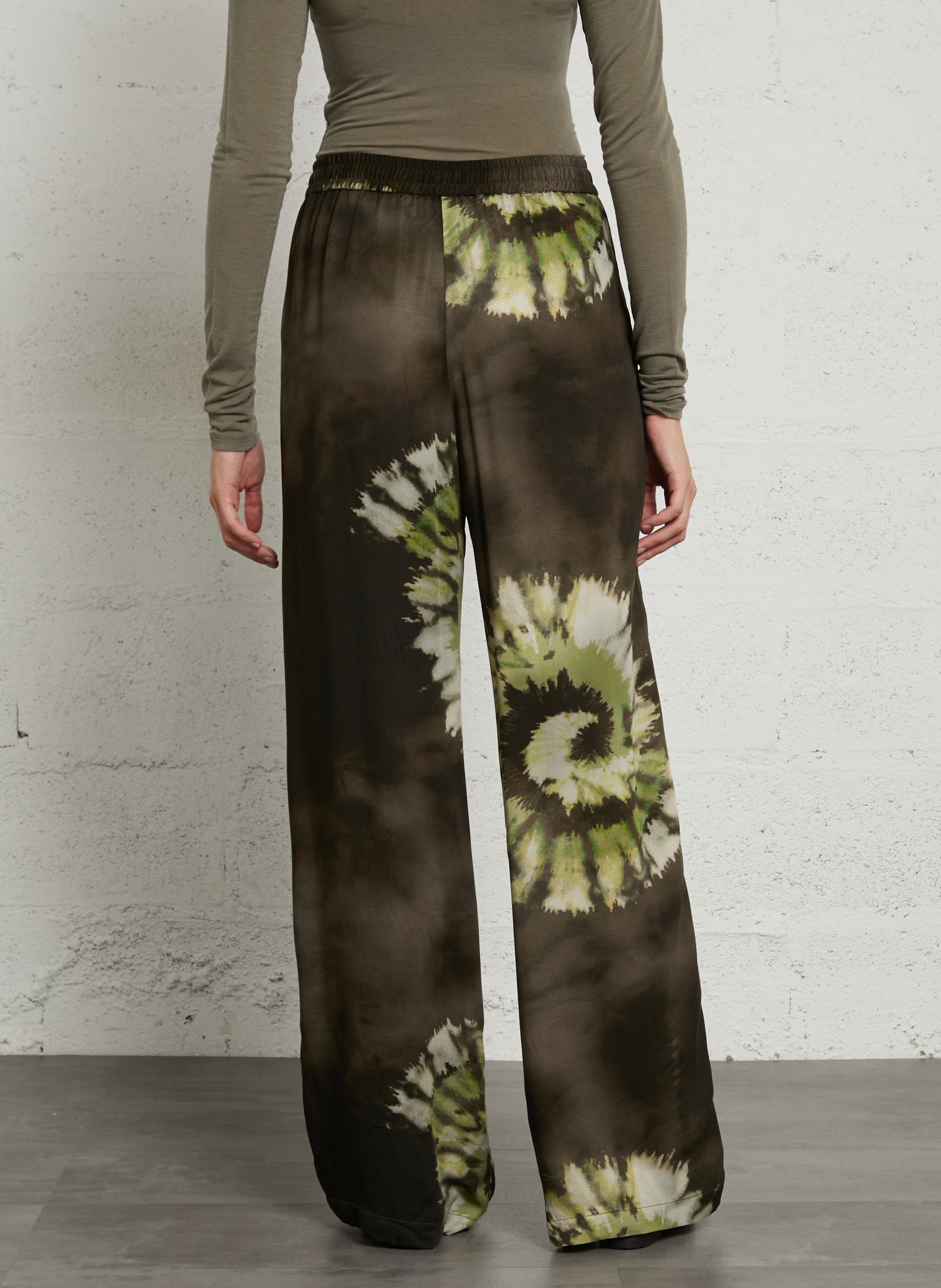 High-waisted wide-leg pants IKKS Green