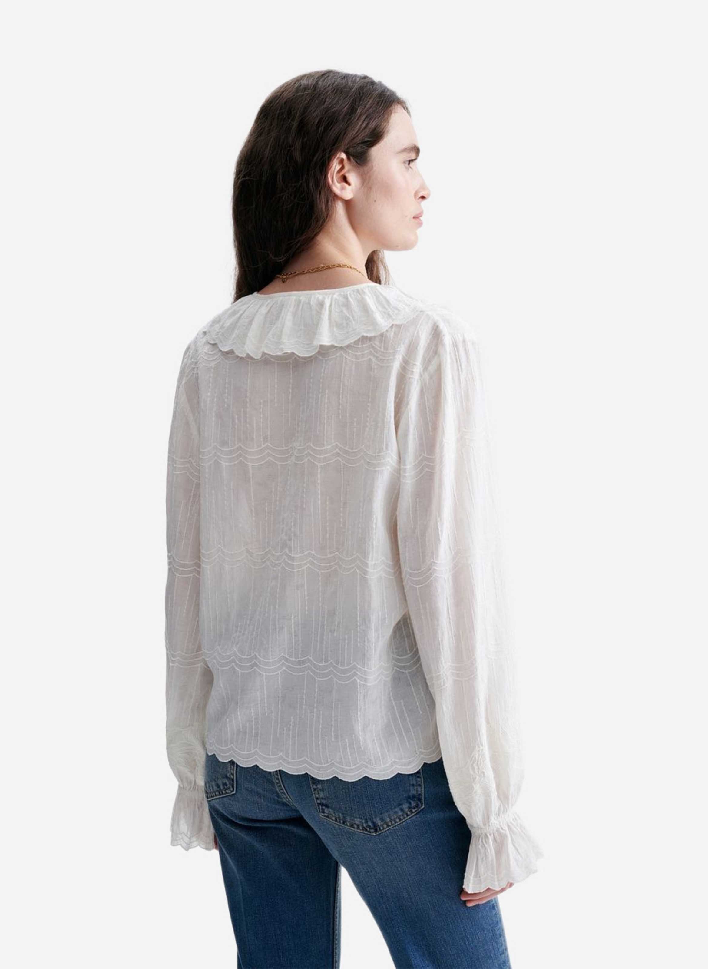 Blouse met V-hals VANESSA BRUNO Wit