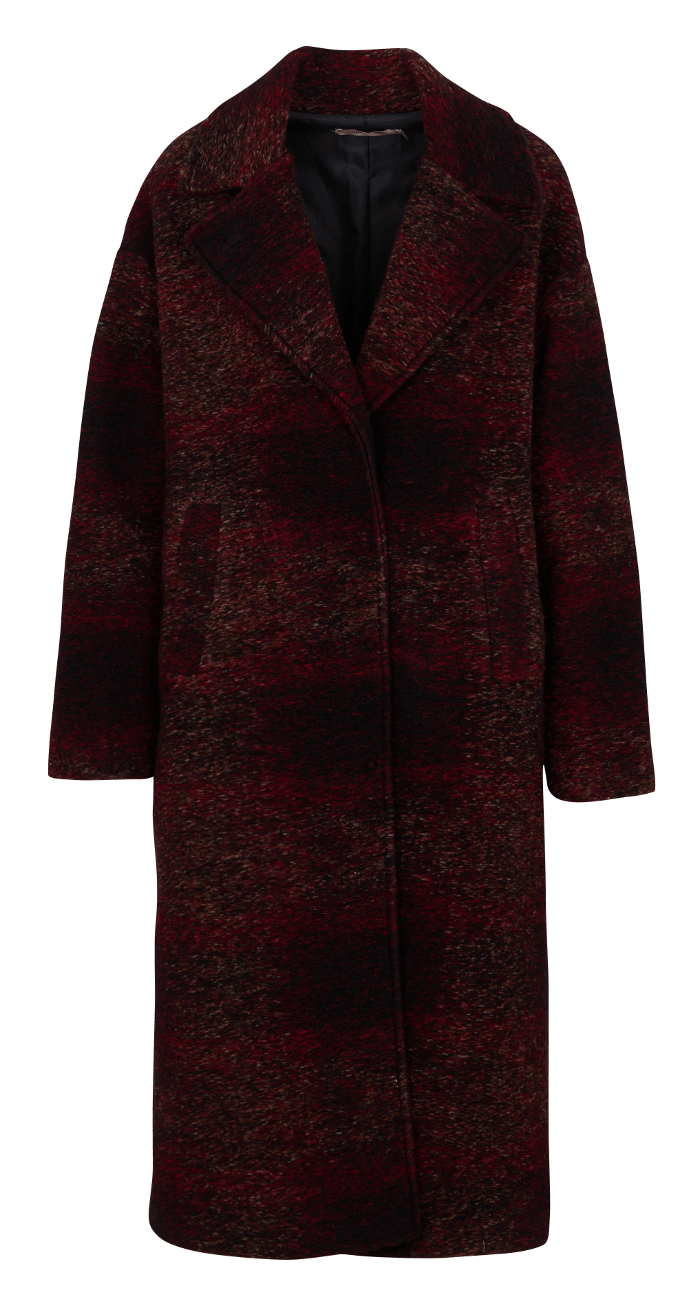 Manteau mi-long en laine mélangée LA FEE MARABOUTEE Rouge