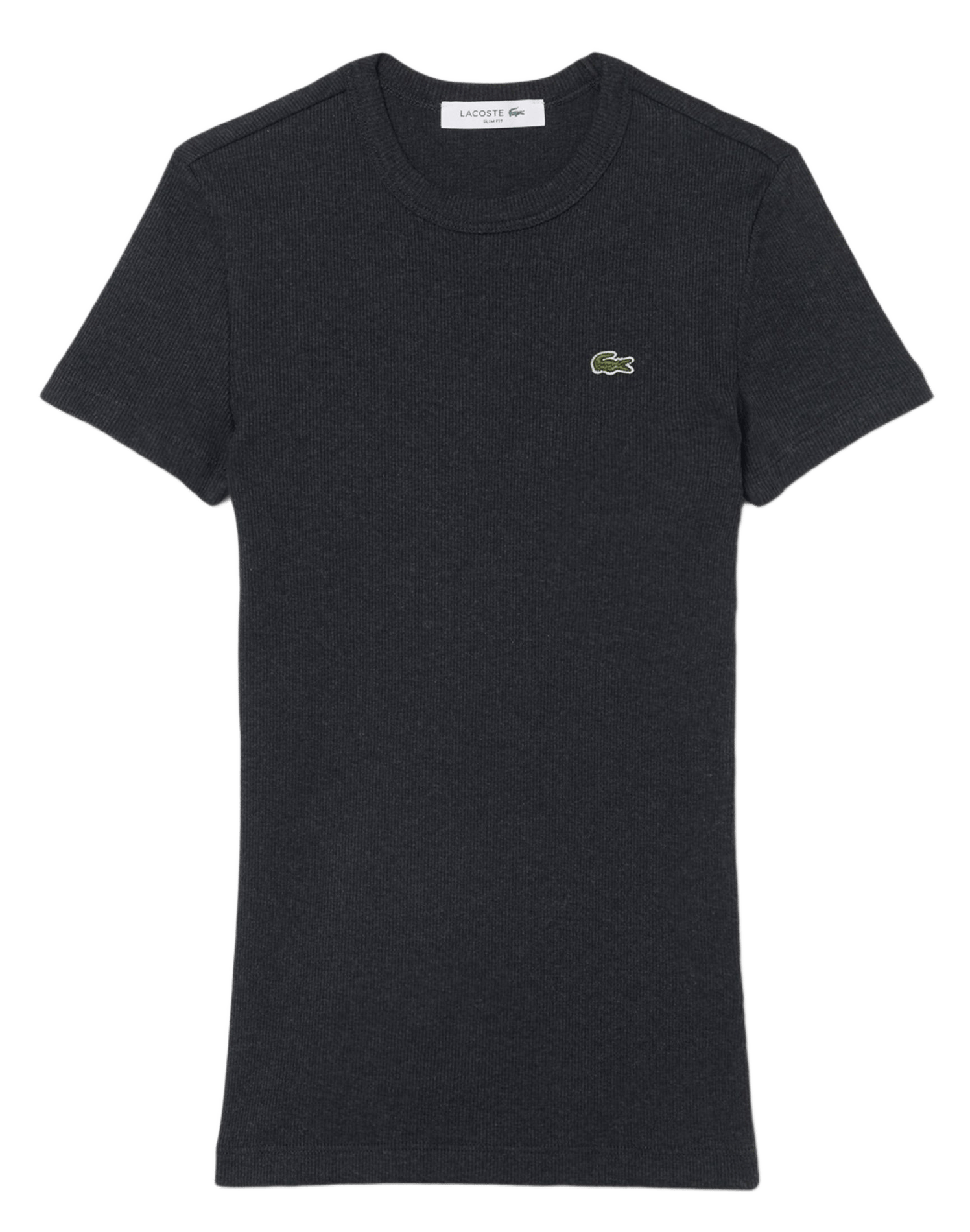 Close-fit round-neck cotton T-shirt LACOSTE Brown