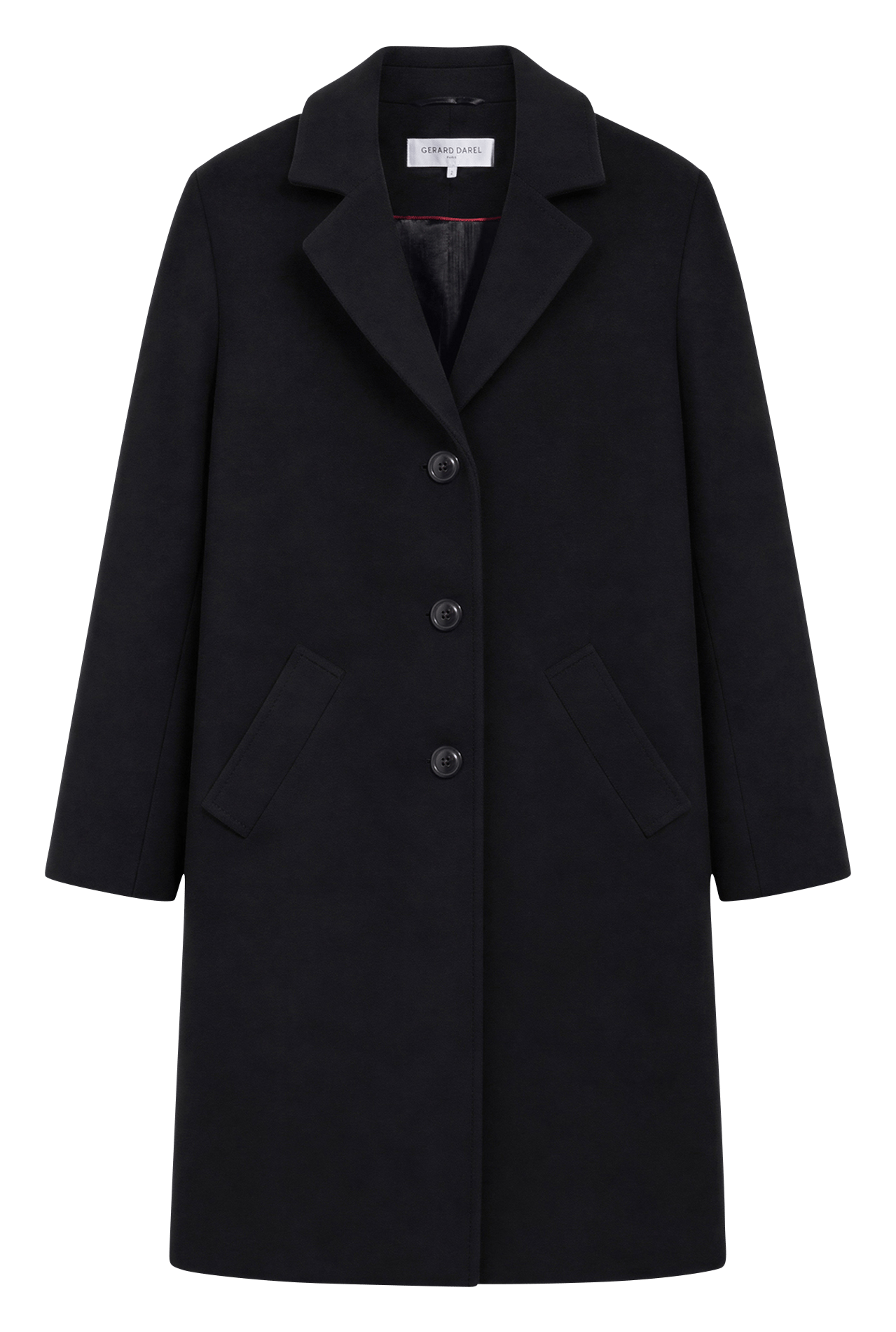 Straight-cut wool-blend coat GERARD DAREL Black