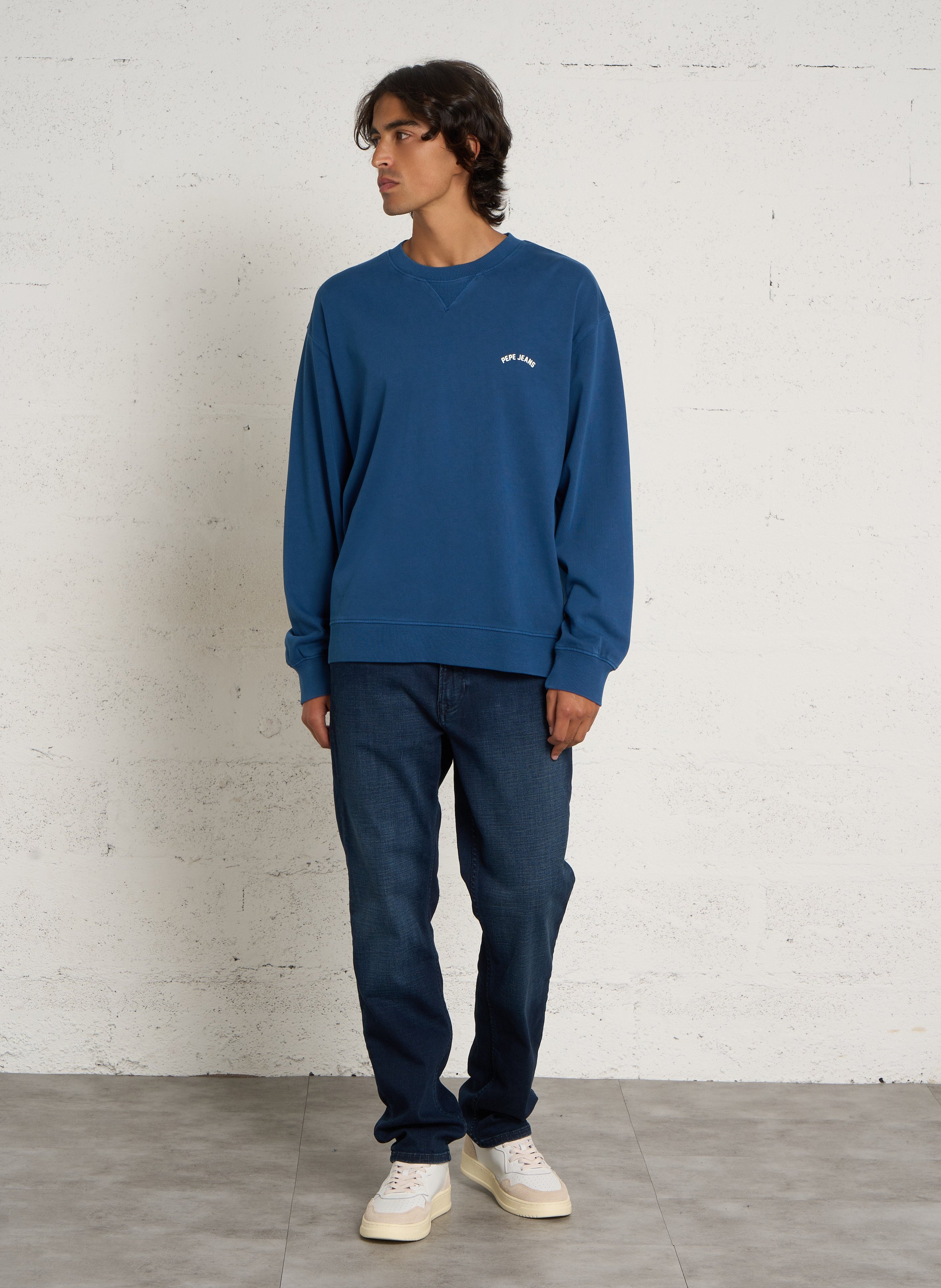 Oversize-Sweatshirt aus Baumwolle PEPE JEANS Blau