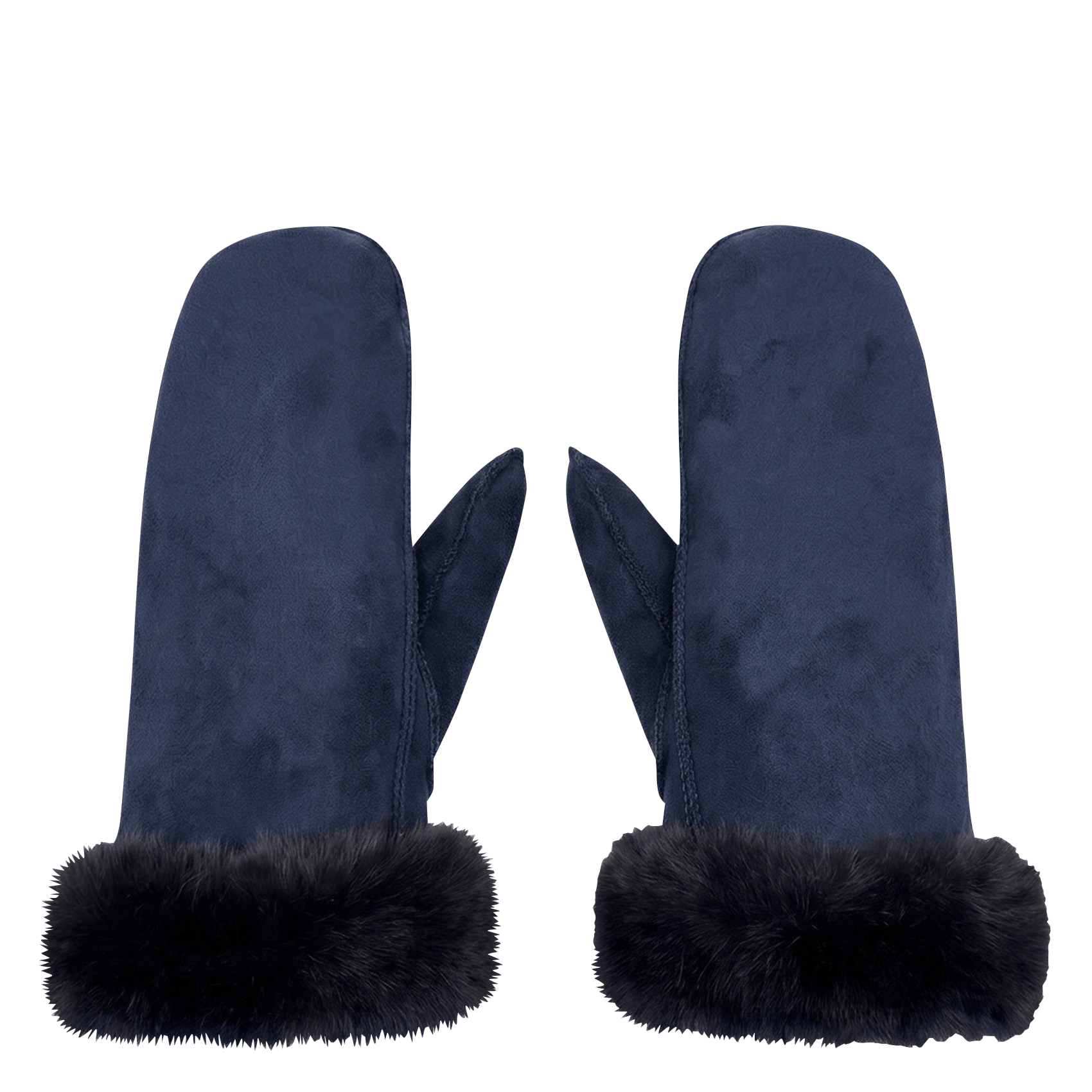 Wanten met imitatiebontlook TARA JARMON Blauw
