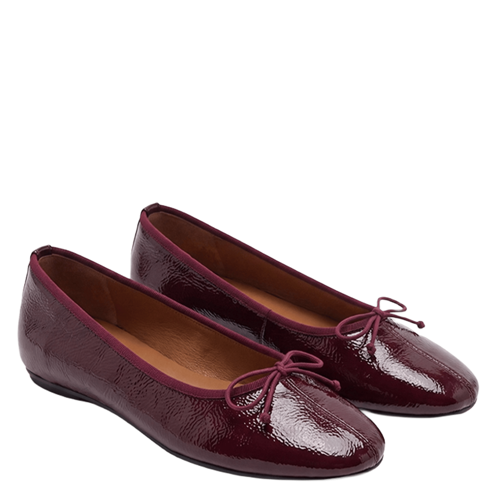 Leren ballerina's JONAK Rood