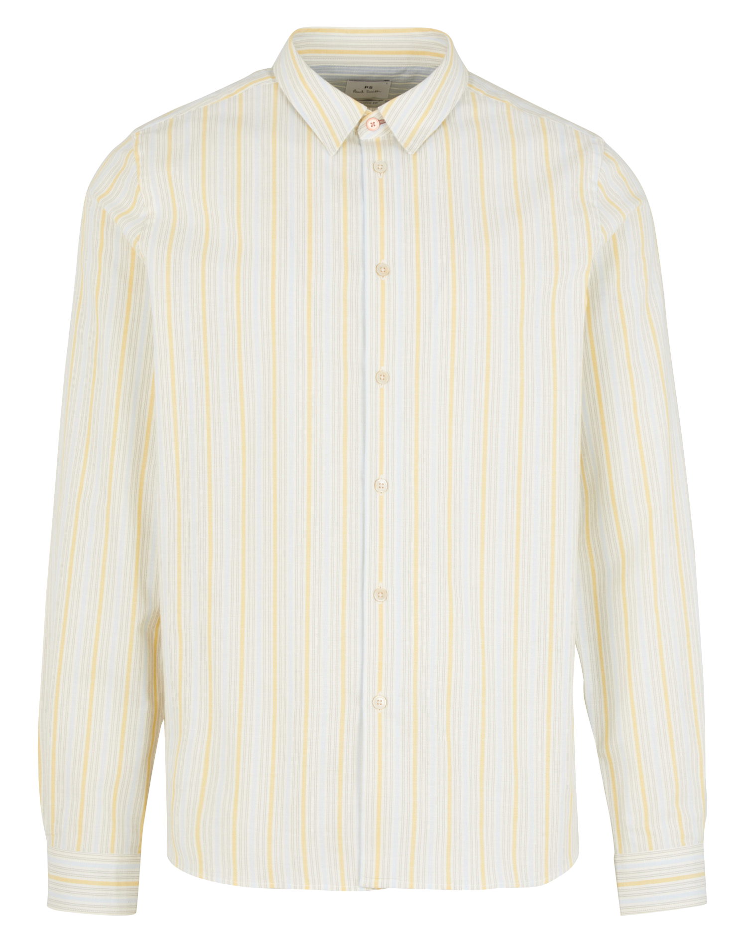 Gestreiftes Baumwollhemd mit klassischem Kragen, Tailored Fit PAUL SMITH Gelb