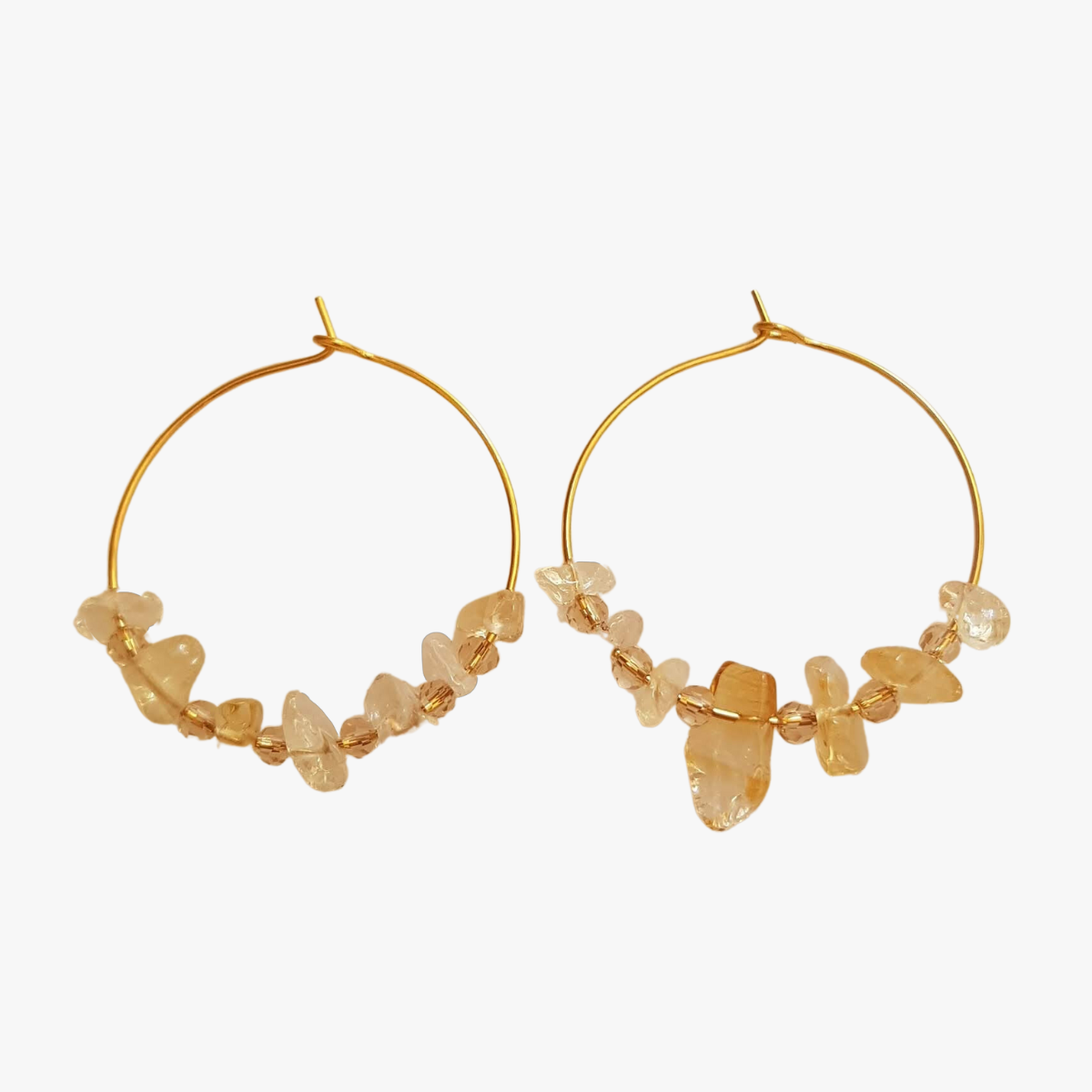 Citrine earrings GINANDGER Blue