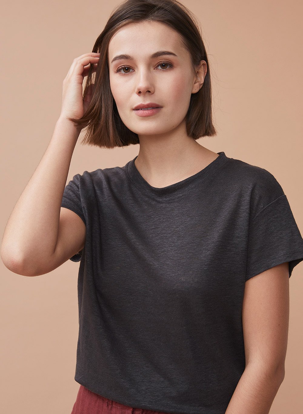 T-Shirt Femme Merino Protect 100% Laine - Charbon, Taille L - Confort Et Chaleur