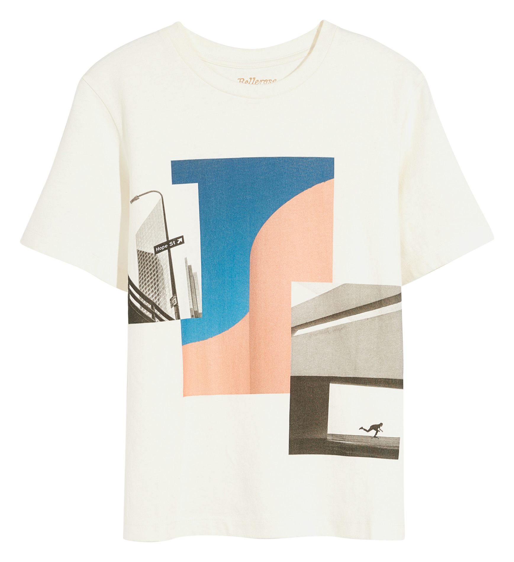 Straight printed organic cotton t-shirt BELLEROSE White