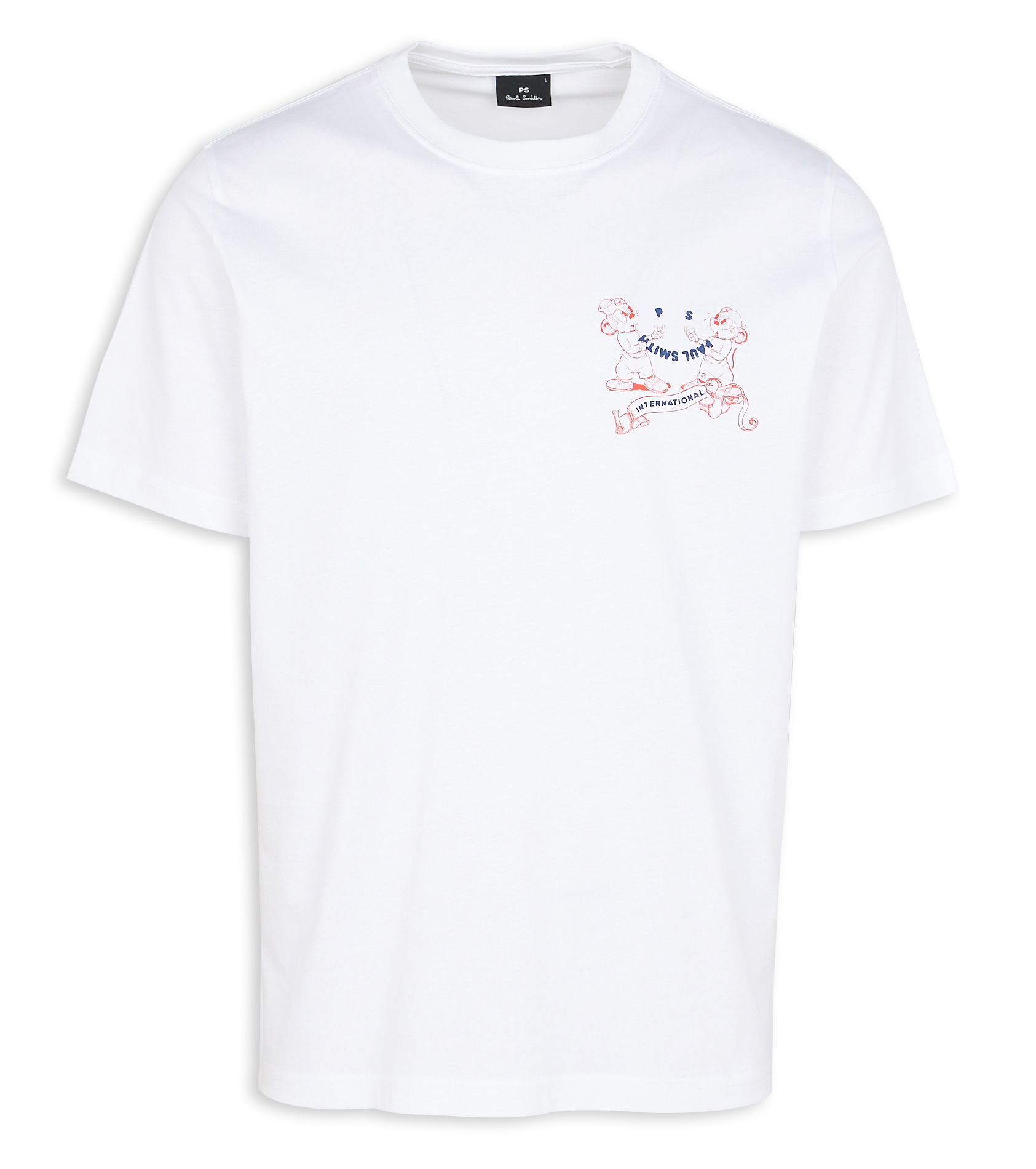 Straight printed organic cotton t-shirt PAUL SMITH White