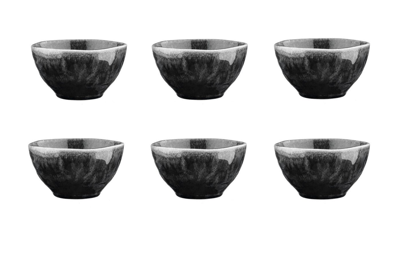 Bowl moon ø14.5cm - 6 pieces - ink  Noir
