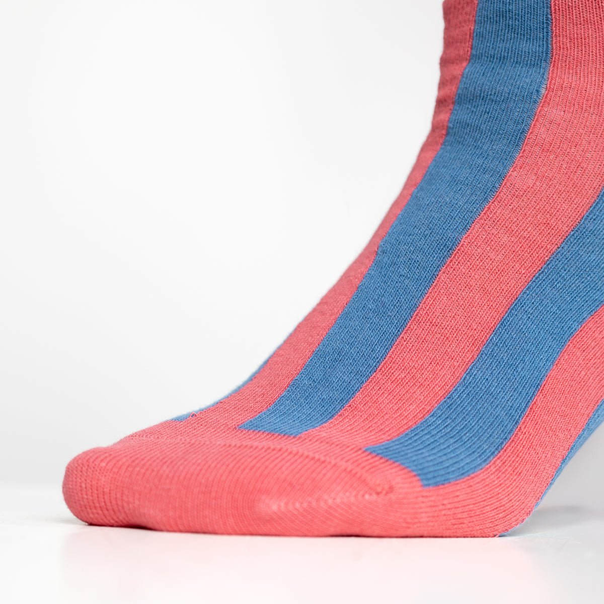 Striped combed cotton socks Pink