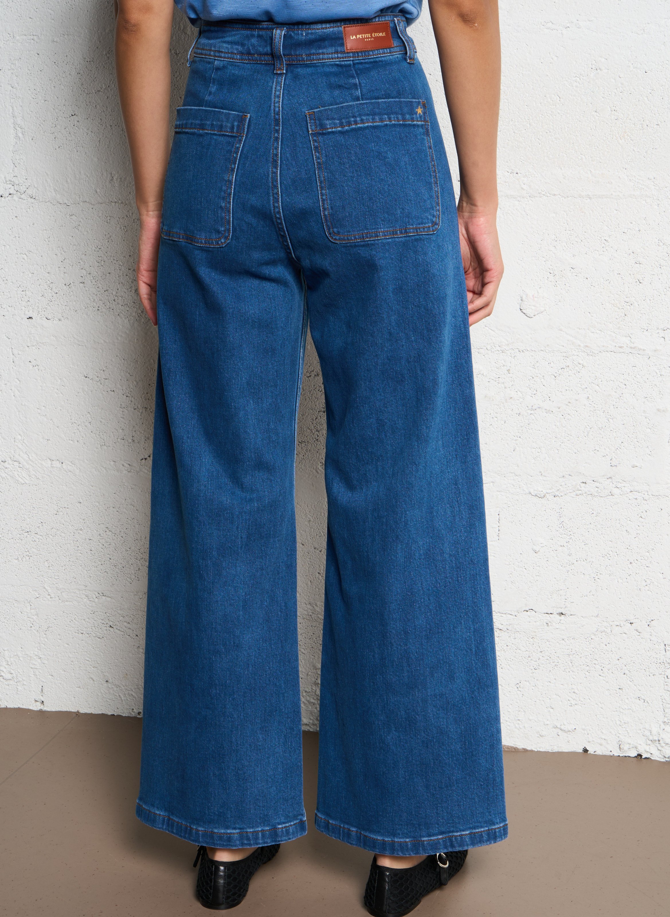 Jean droit en coton mélangé LA PETITE ETOILE Bleu