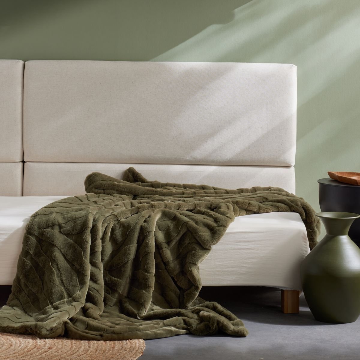 Jacquard plaid TODAY LINGE DE MAISON Green