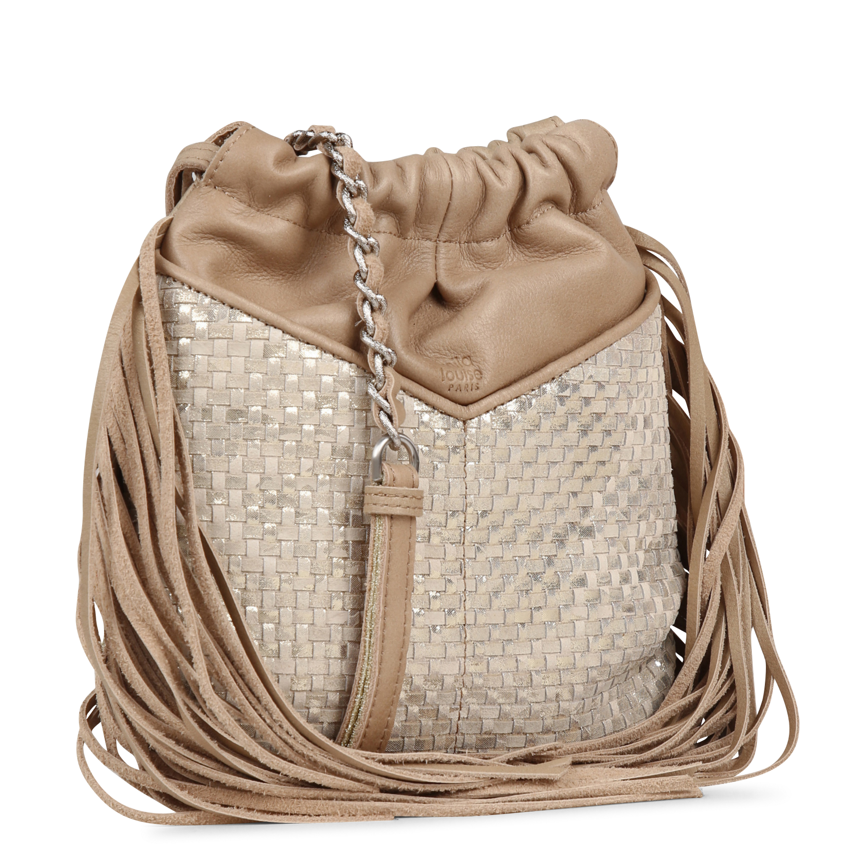 Sac bandoulière en cuir Beige