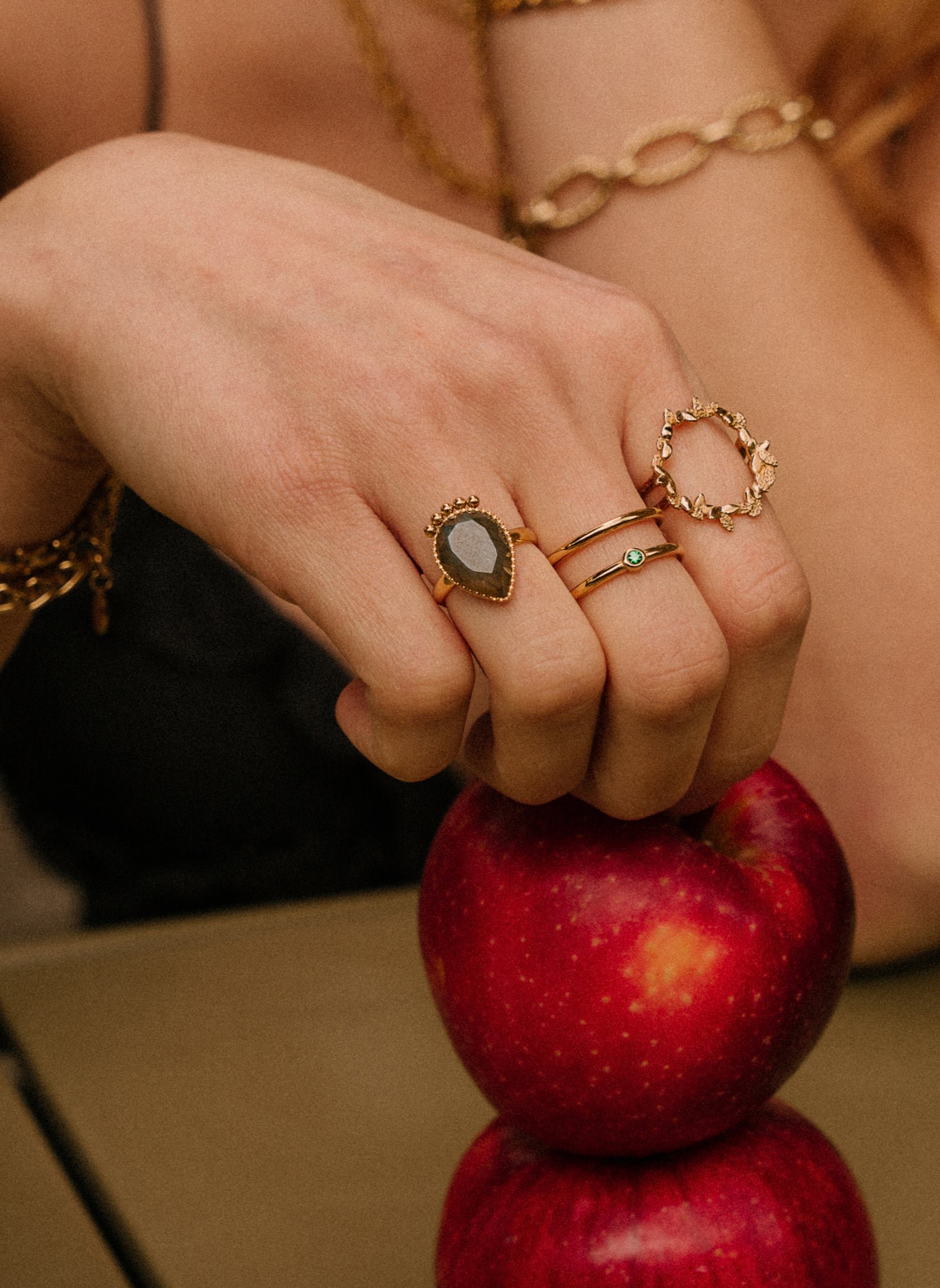 Wide ring Thalia AEC Paris Golden