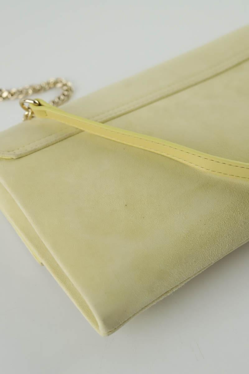 Suede clutch bag LK BENNETT - Seconde Main Yellow