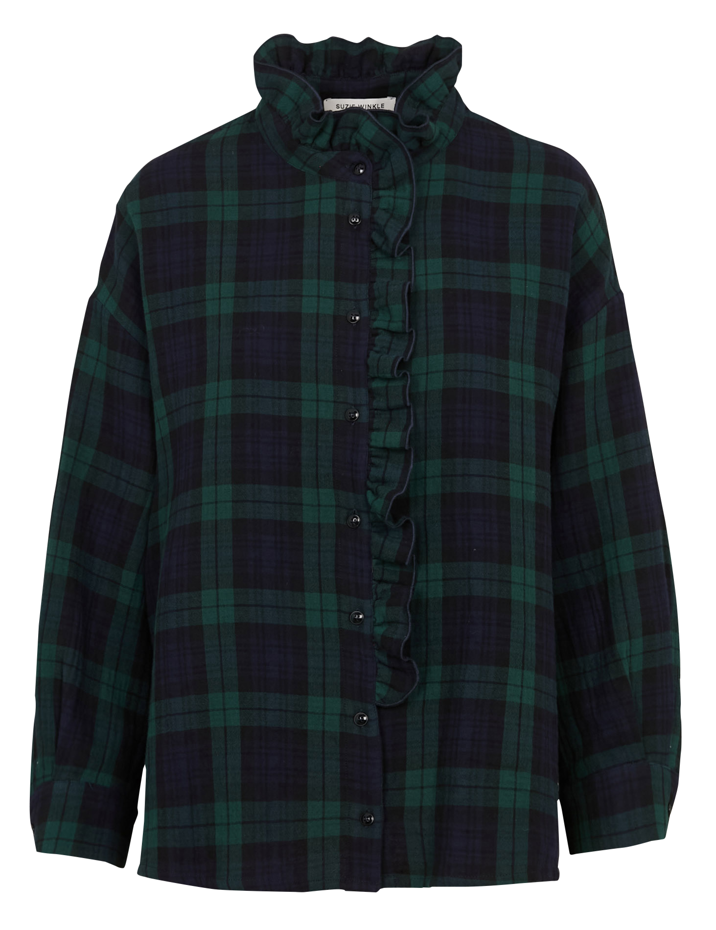 Oversized blouse van katoen met print SUZIE WINKLE Blauw