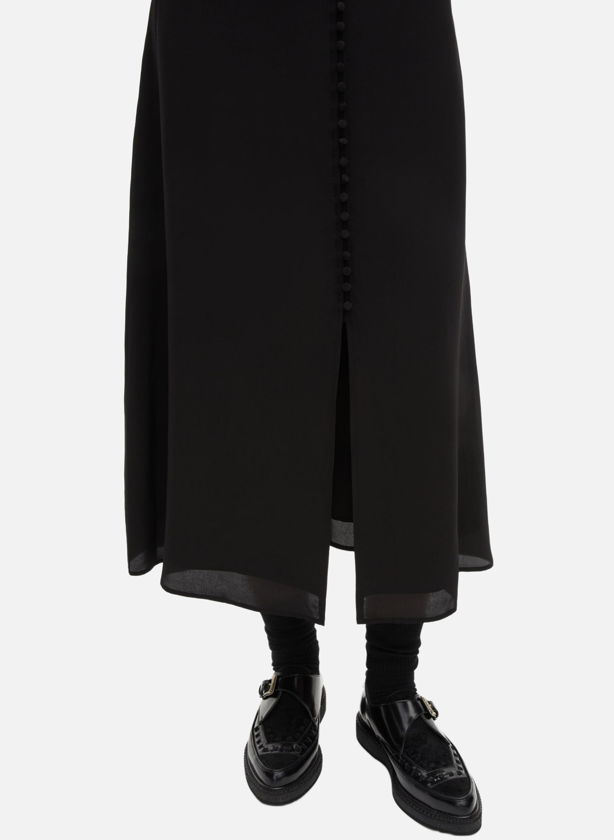 Long silk skirt THE KOOPLES Black